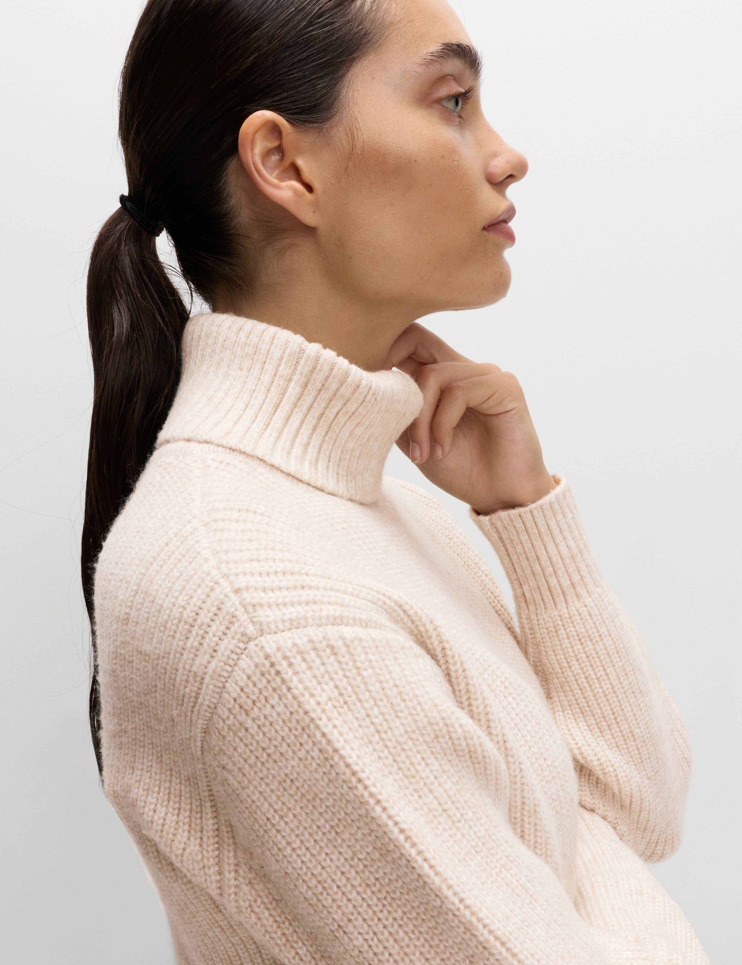 Cloud-yarn Ribbed Roll Neck Jumper | M&S | M&S