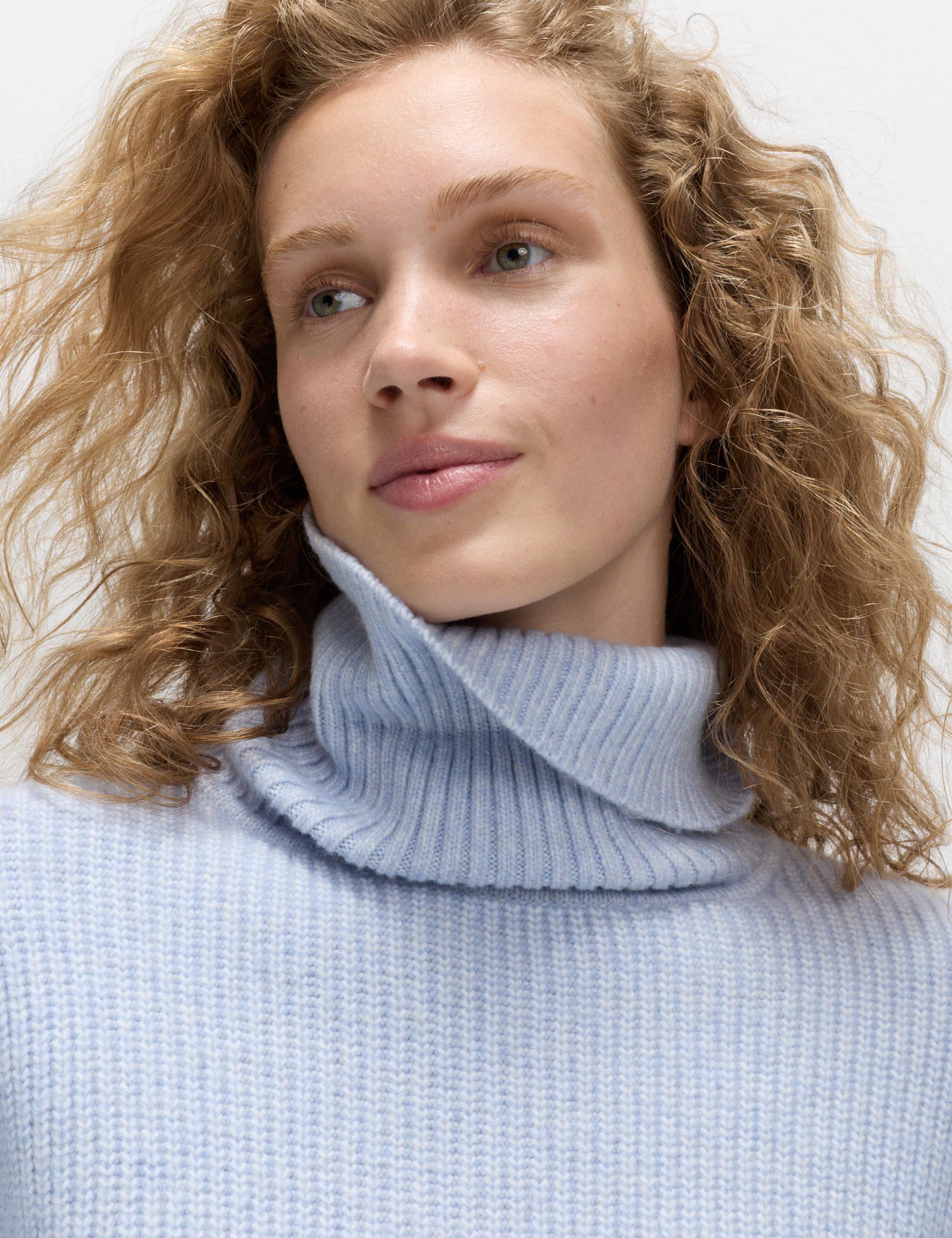 Cloud-yarn Ribbed Roll Neck Jumper 1 of 5