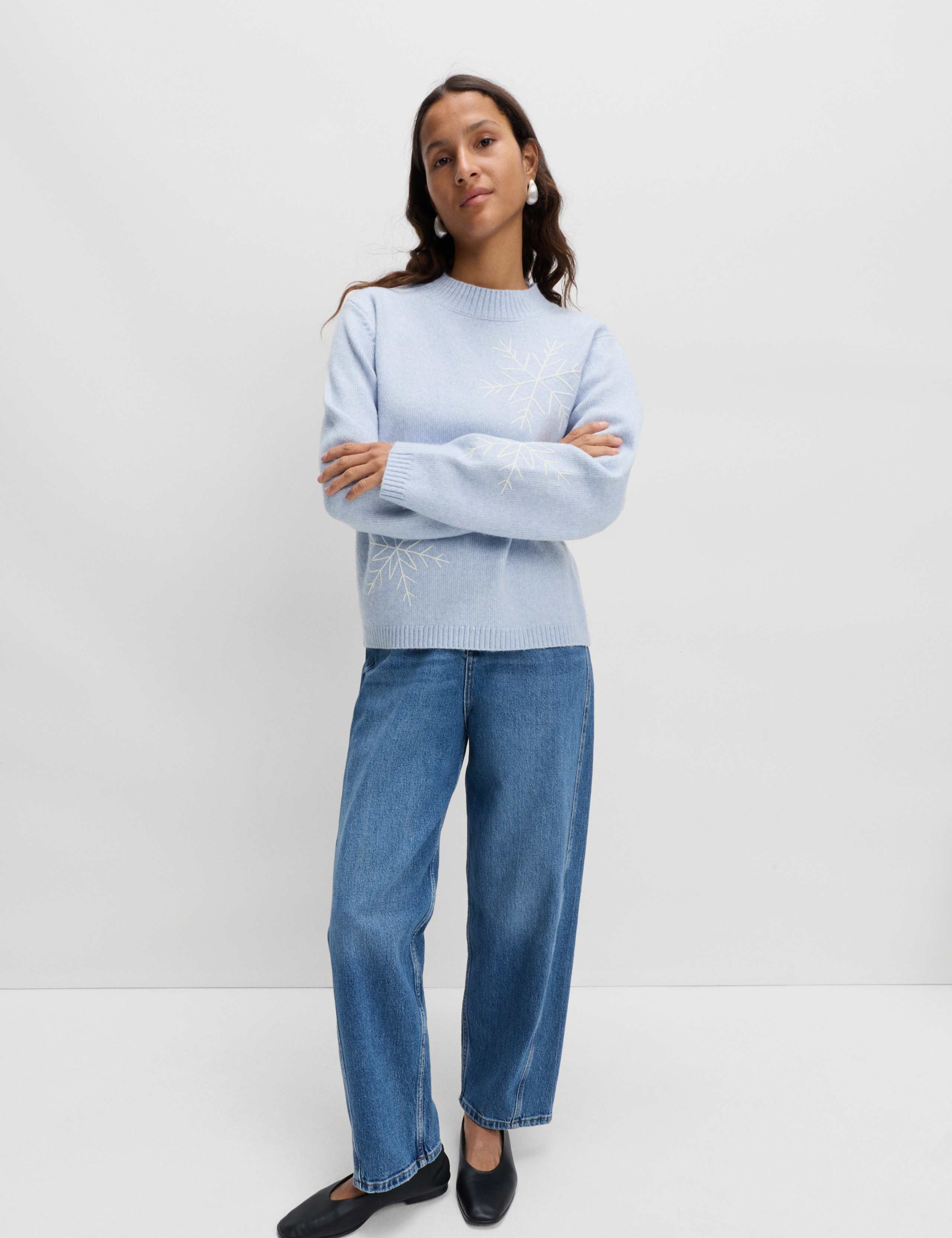 Cloud-Yarn Embroidered Crew Neck Jumper 3 of 6