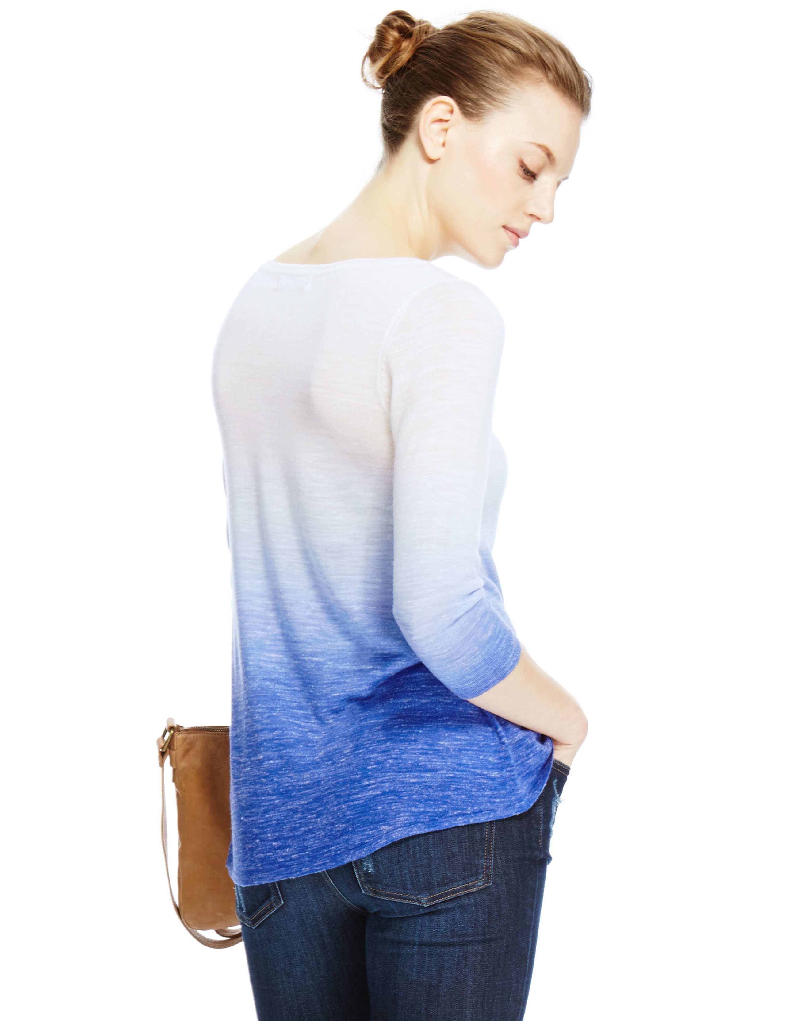 PLUS Dip Dye Jumper with Linen 3 of 3