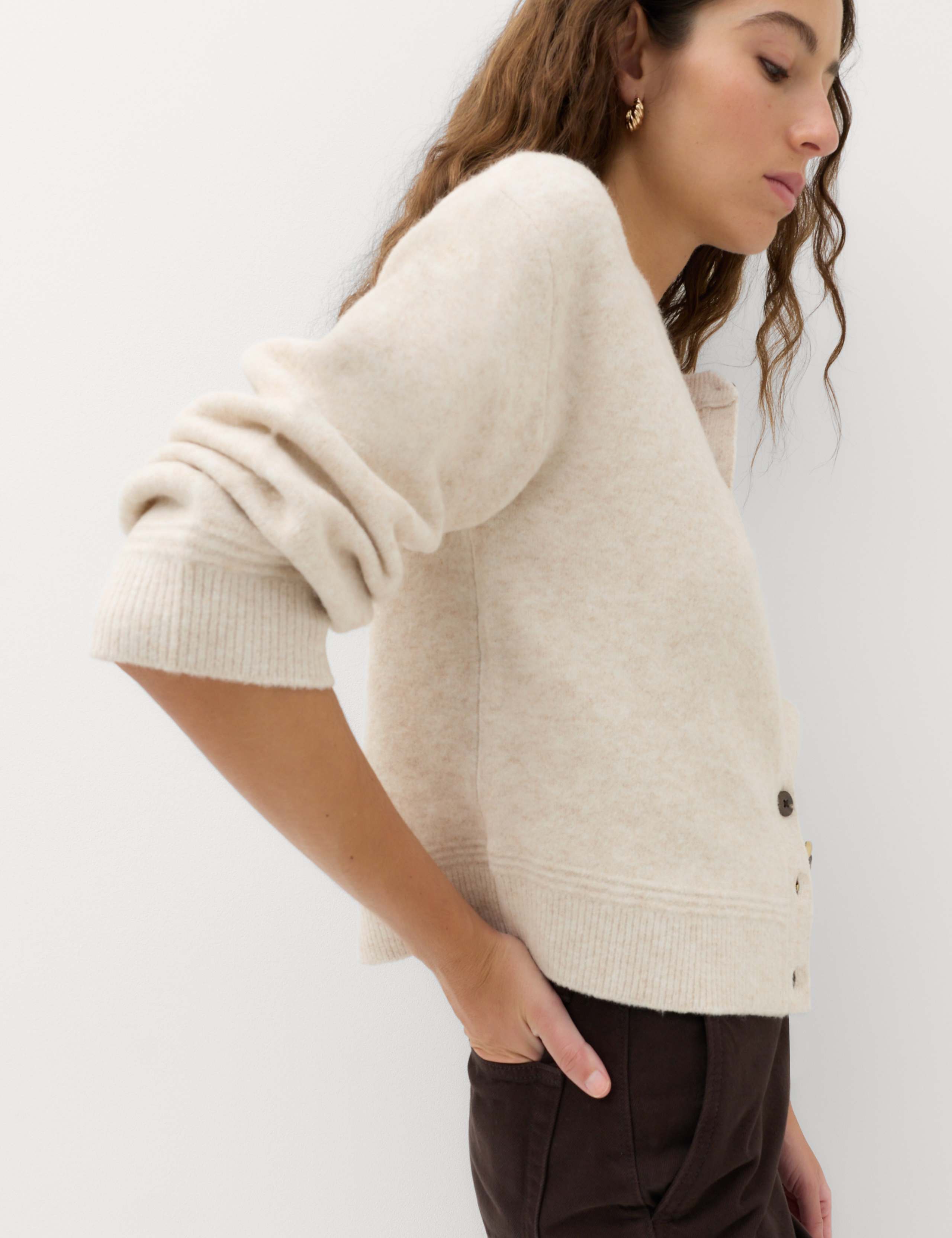 Crew Neck Cardigan With Wool 4 of 6