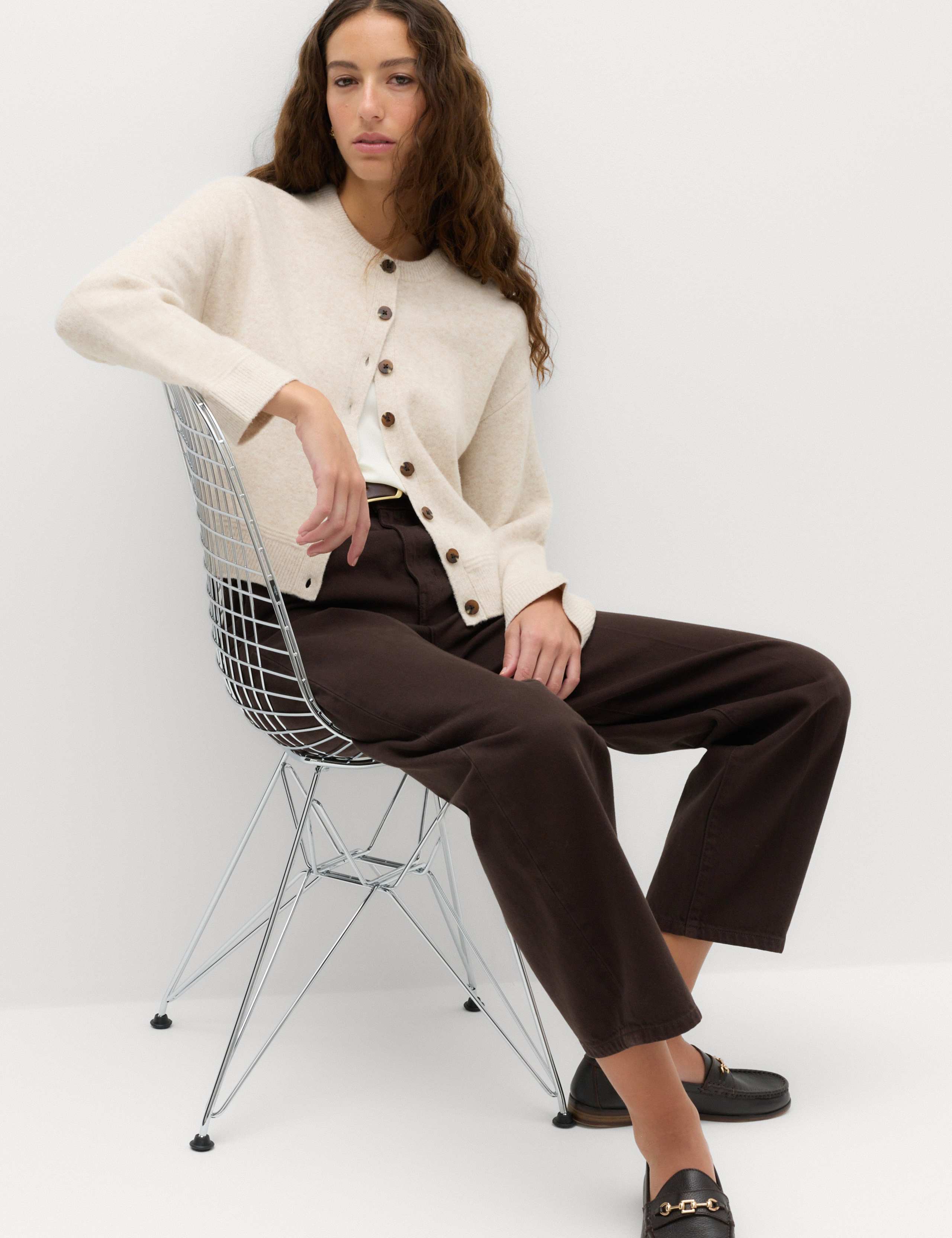 Crew Neck Cardigan With Wool 6 of 6