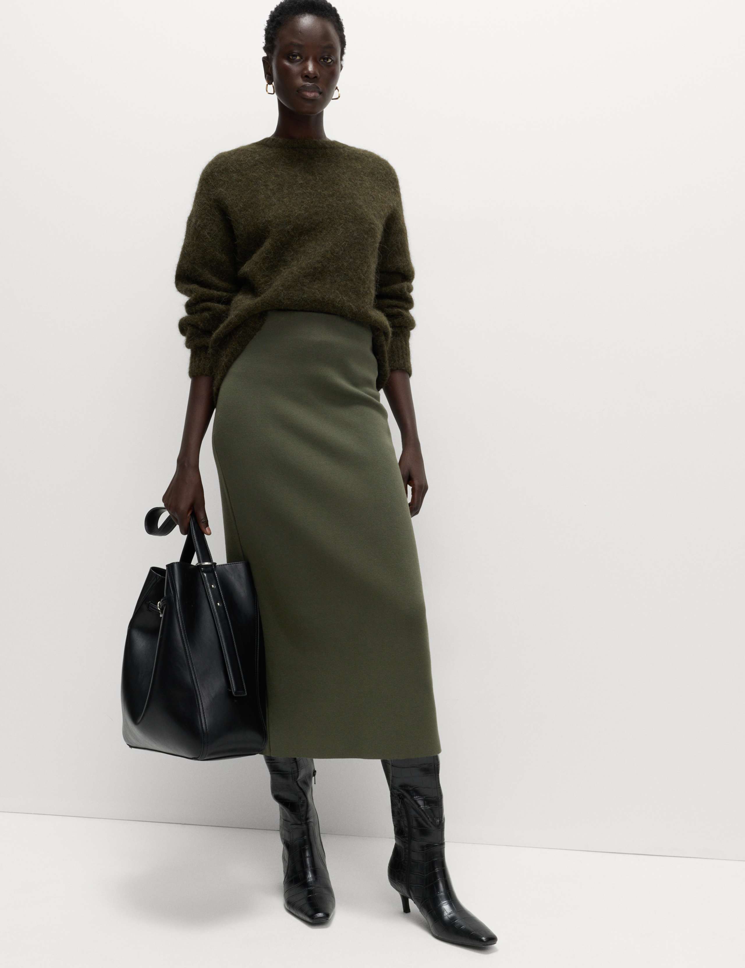 Knitted Midaxi Column Skirt 3 of 6
