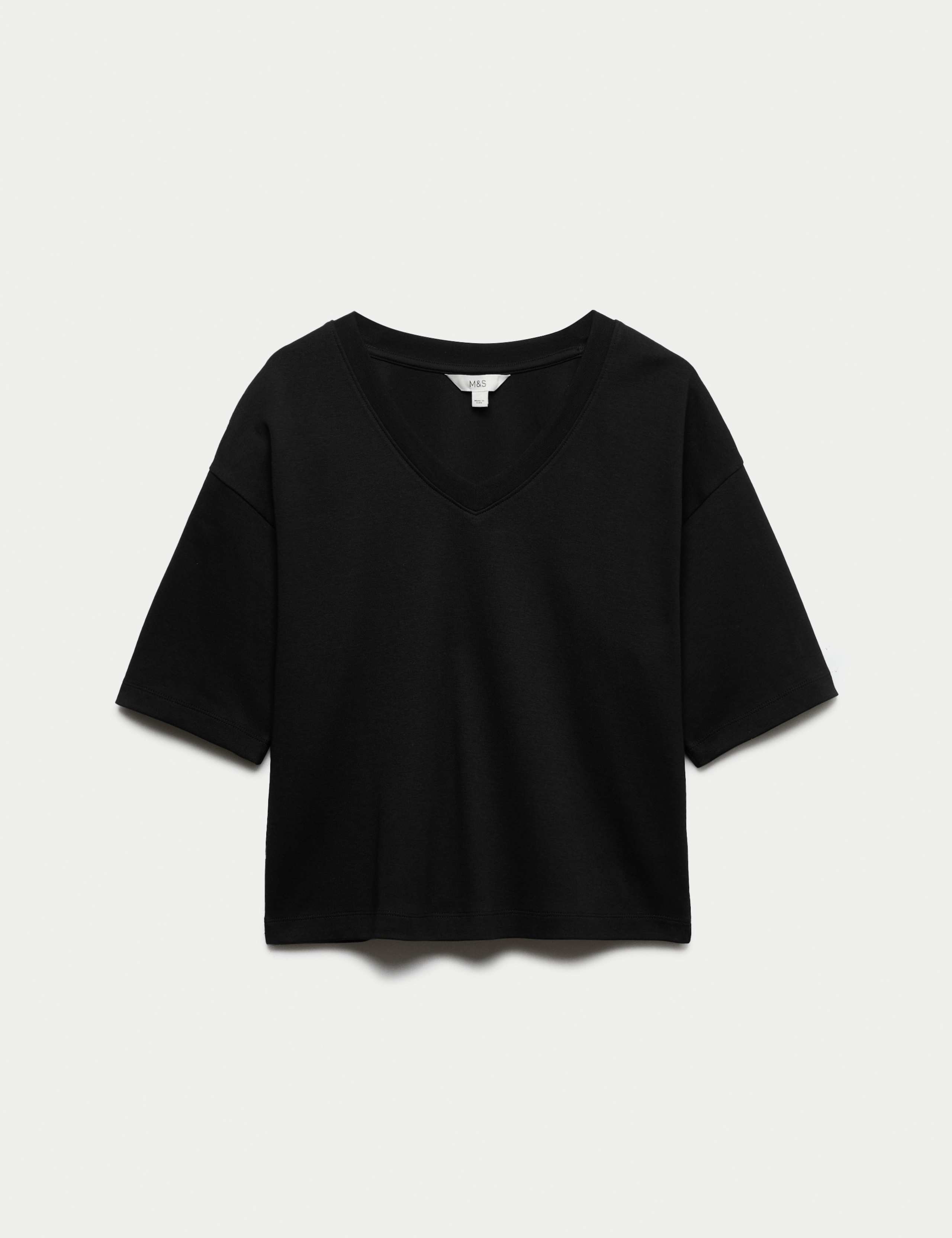 Pure Cotton Heavyweight V-Neck T-Shirt 2 of 3
