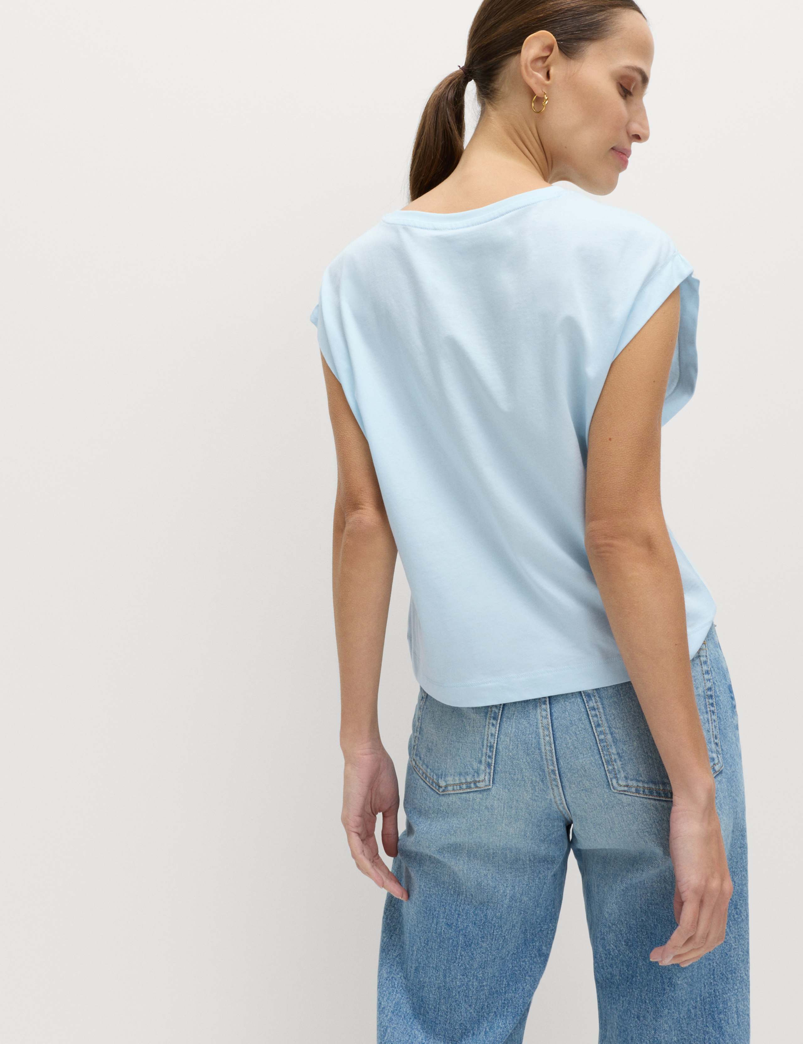 Pure Cotton Cap Sleeve T-Shirt 4 of 4