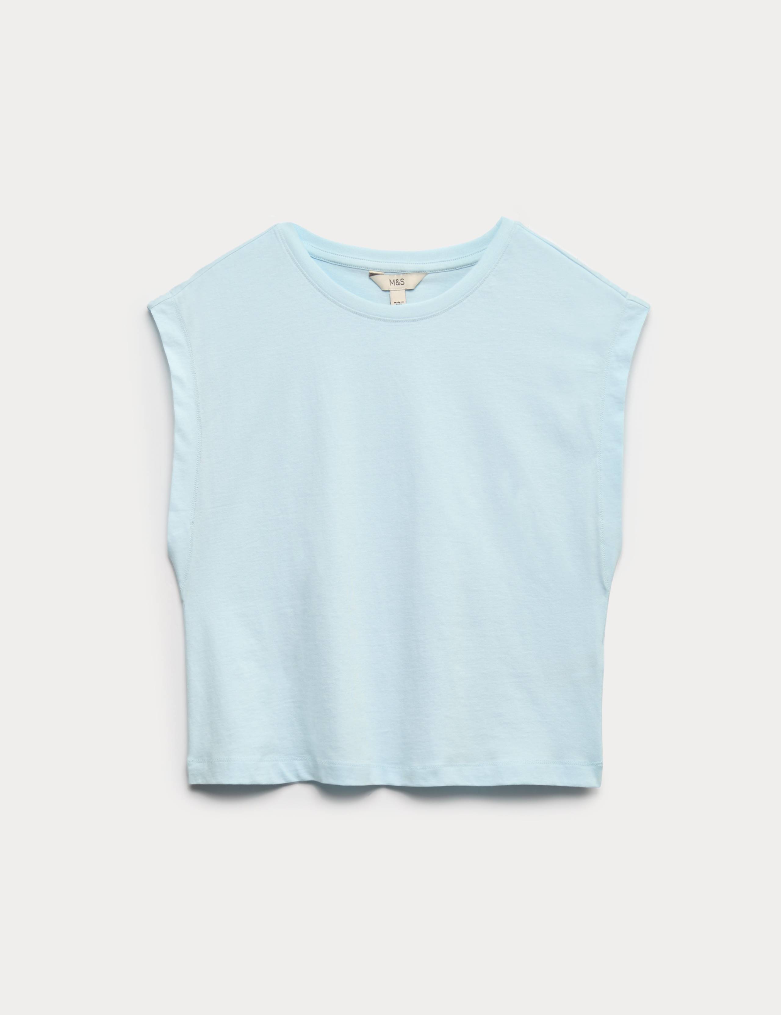 Pure Cotton Cap Sleeve T-Shirt 2 of 4
