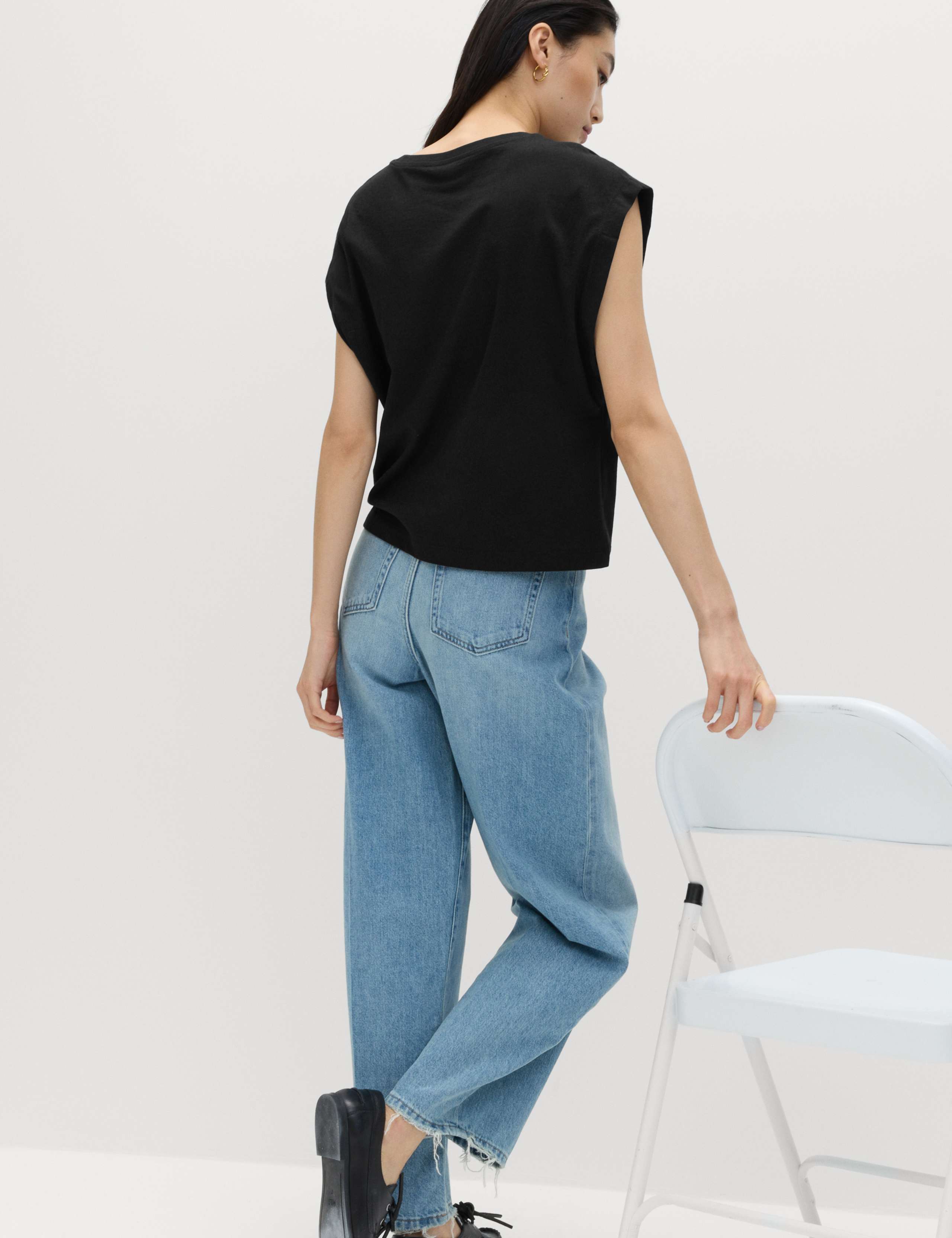 Pure Cotton Cap Sleeve T-Shirt 4 of 4