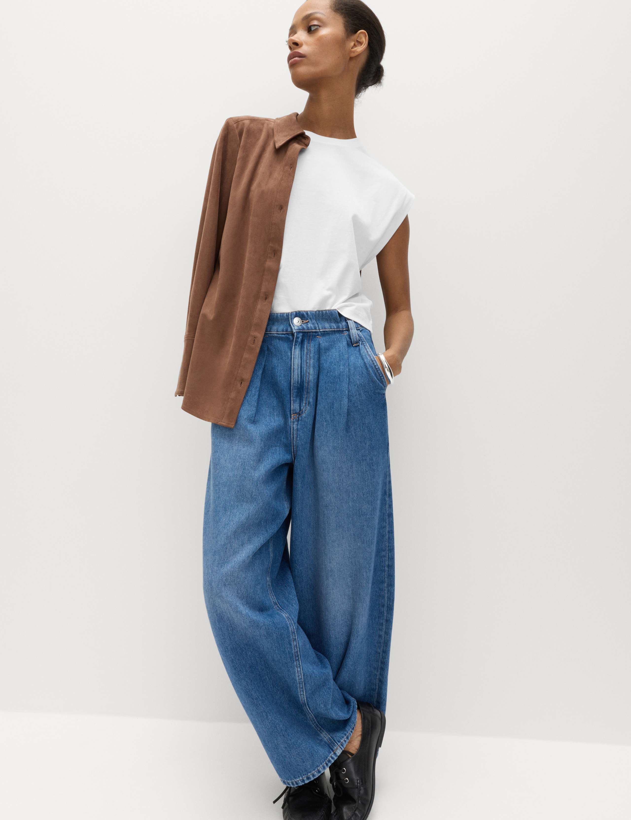 Pure Cotton Cap Sleeve T-Shirt 1 of 6