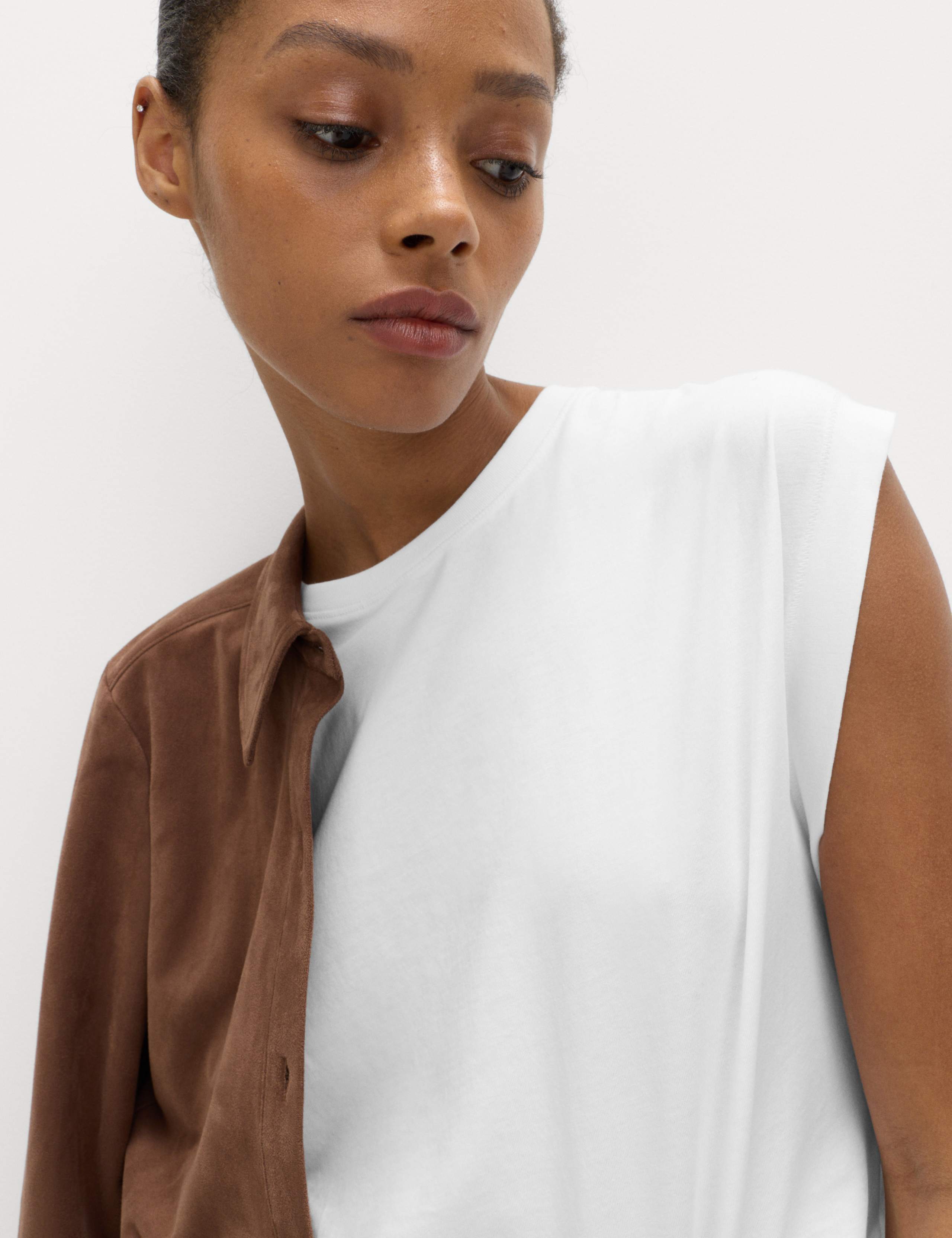 Pure Cotton Cap Sleeve T-Shirt 3 of 6