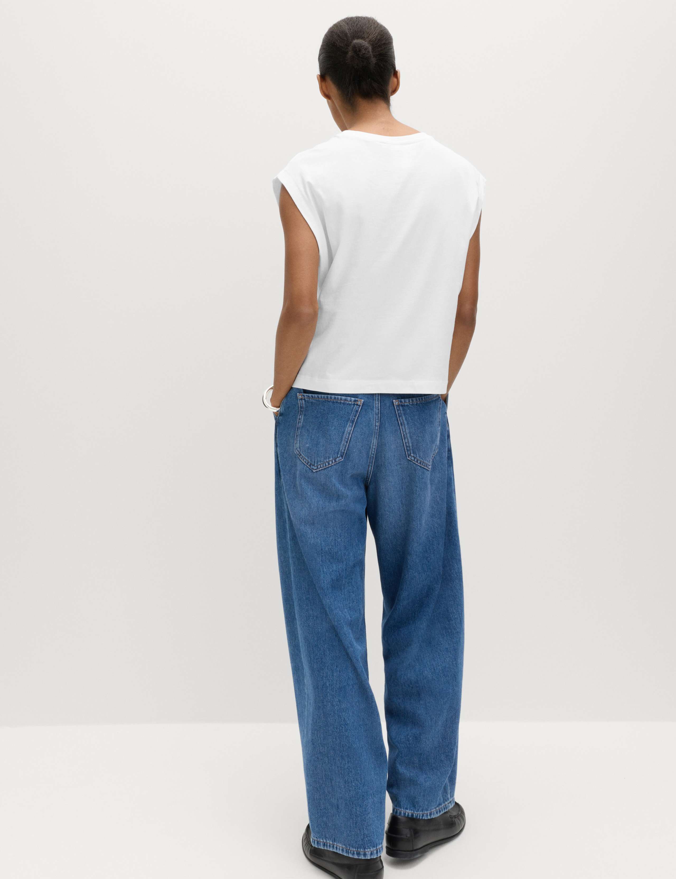 Pure Cotton Cap Sleeve T-Shirt 4 of 6