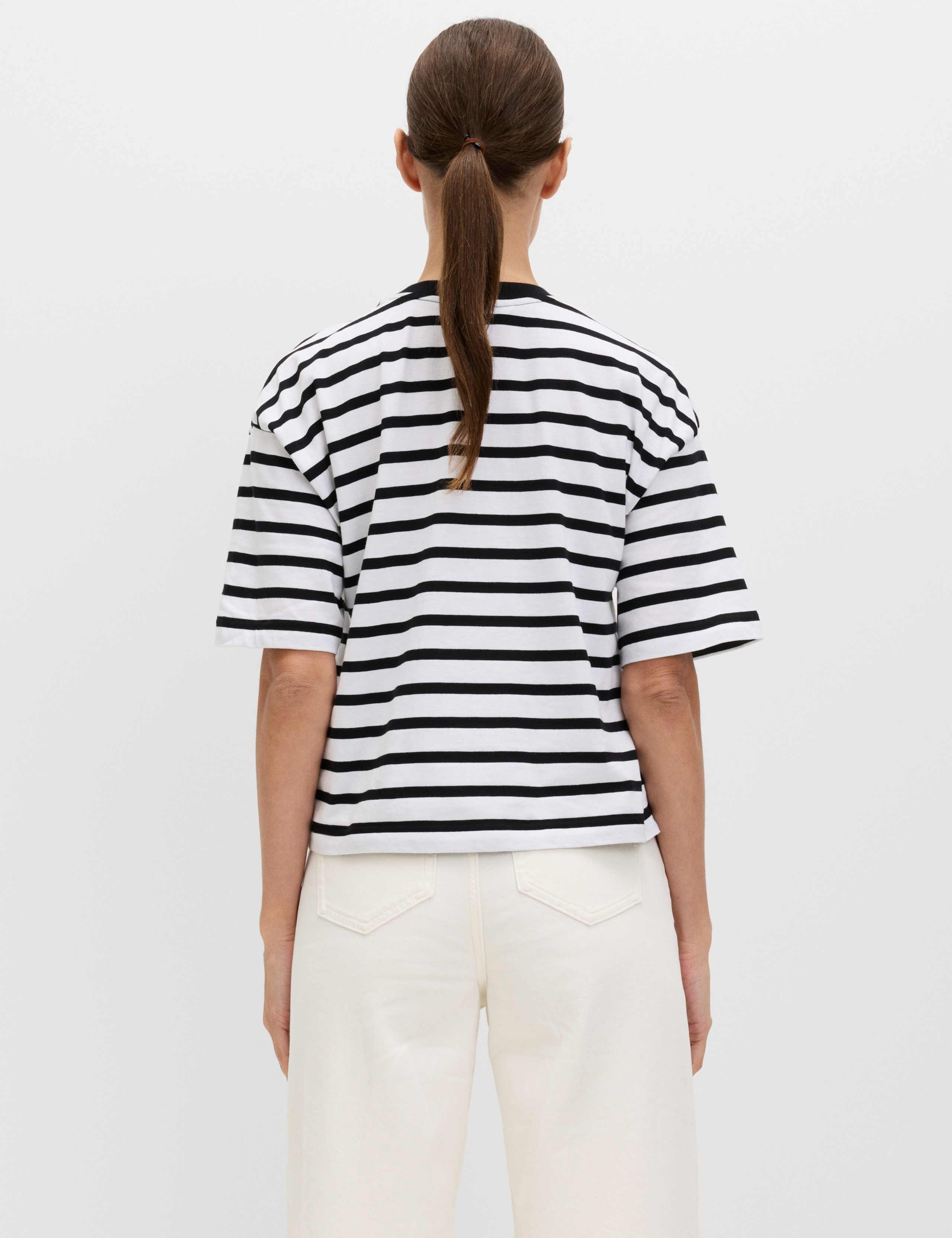 Pure Cotton Striped Relaxed Boxy T-Shirt 5 of 5