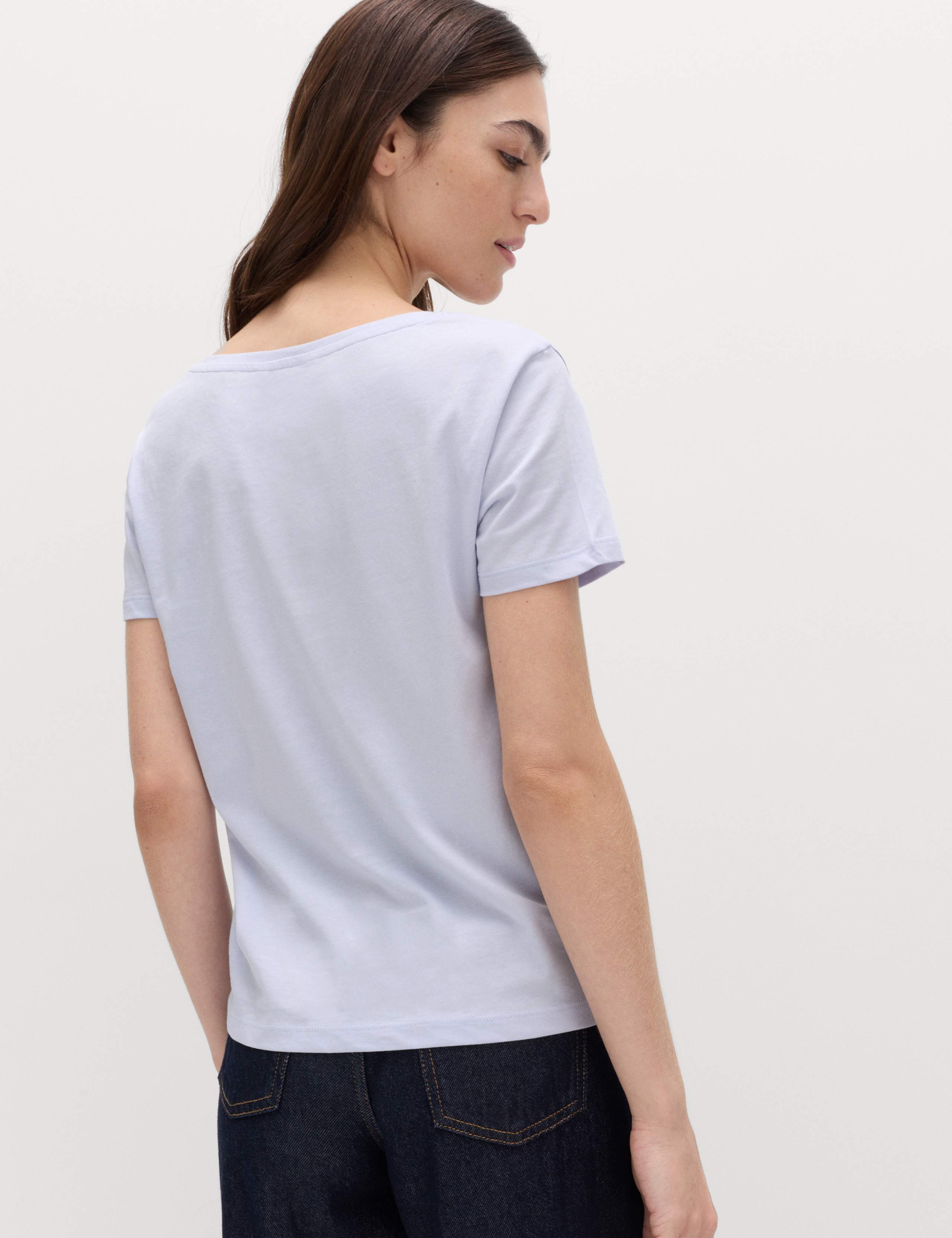 Pure Cotton V-Neck T-Shirt 4 of 5