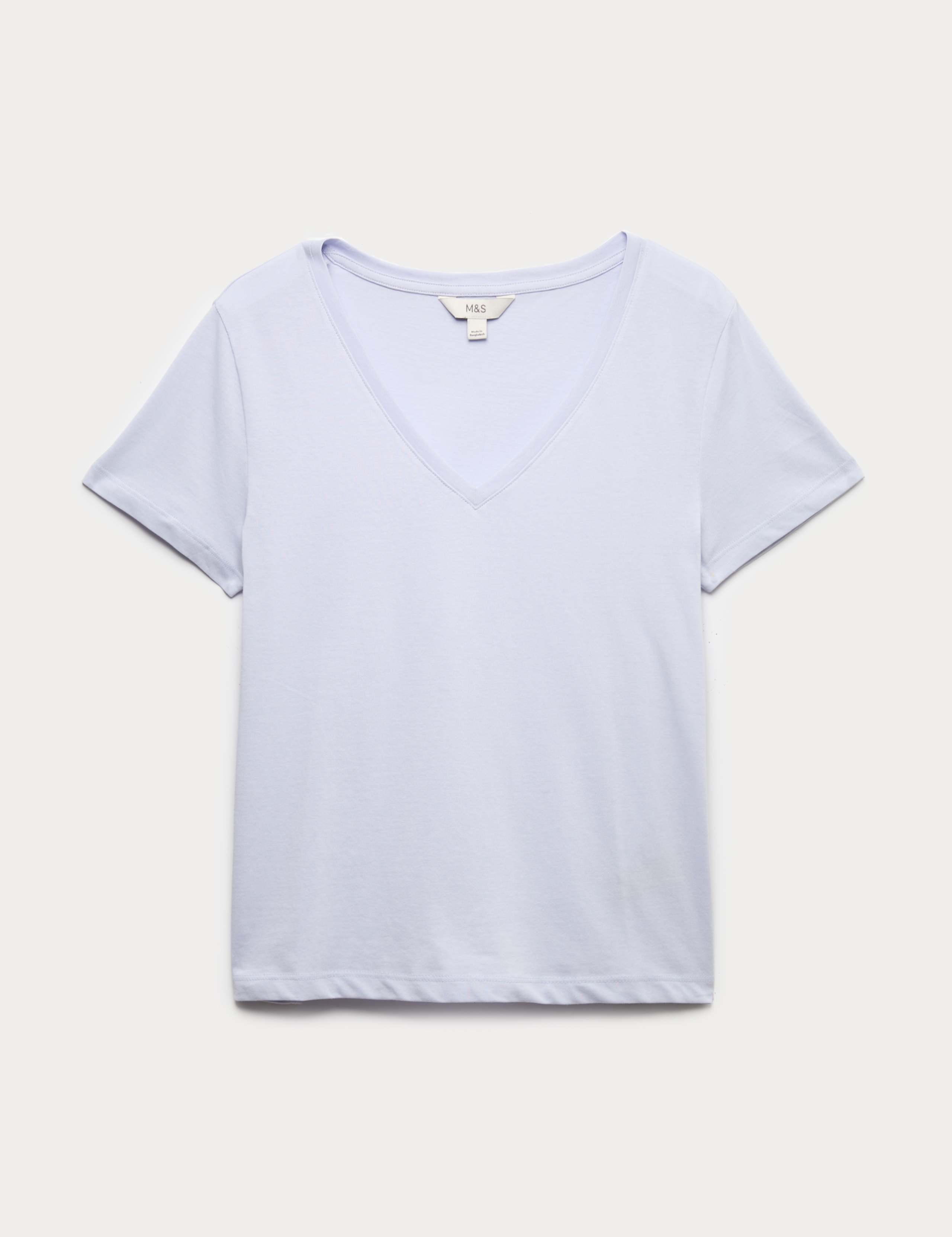 Pure Cotton V-Neck T-Shirt 2 of 5