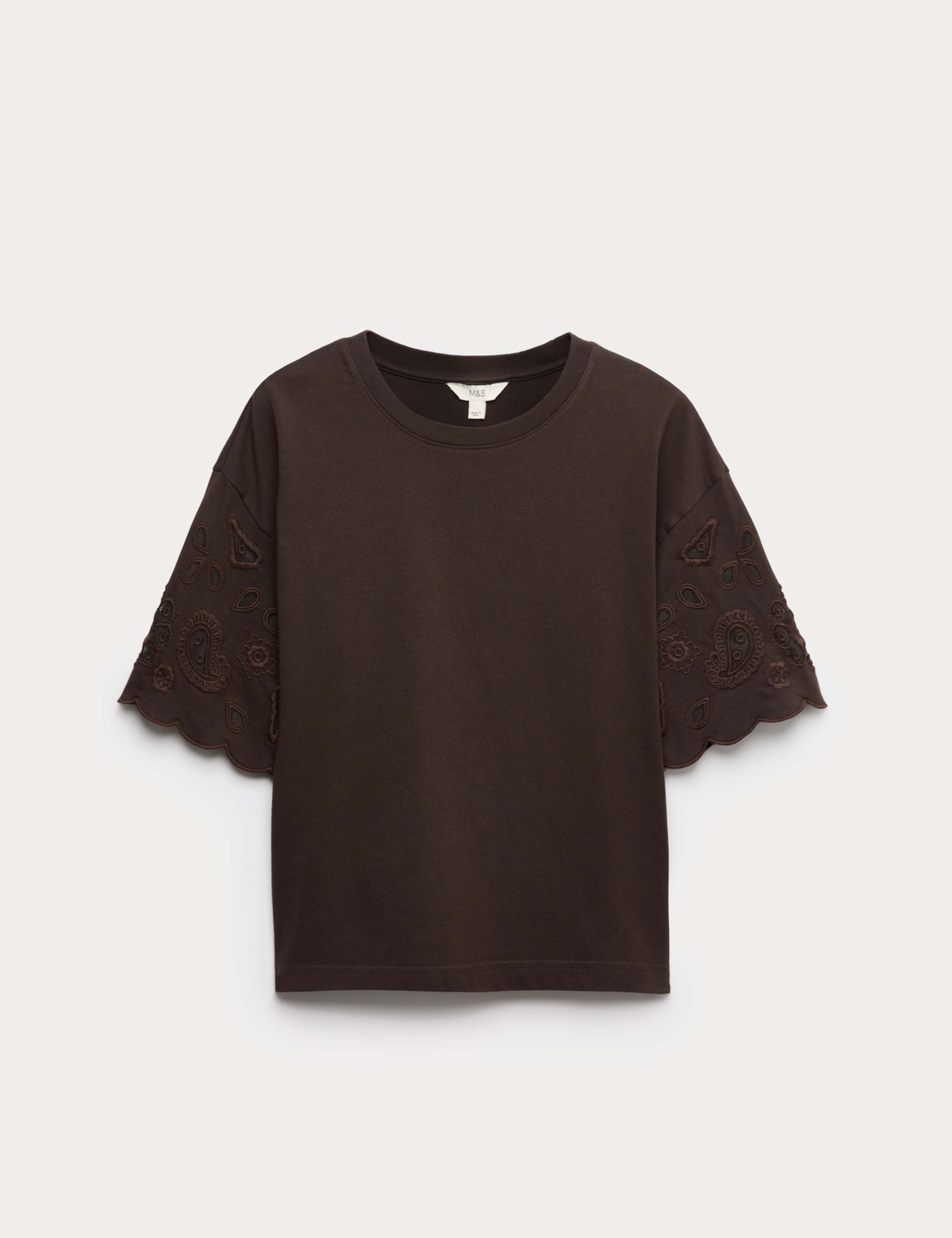 Pure Cotton Broderie Boxy T-Shirt 2 of 6