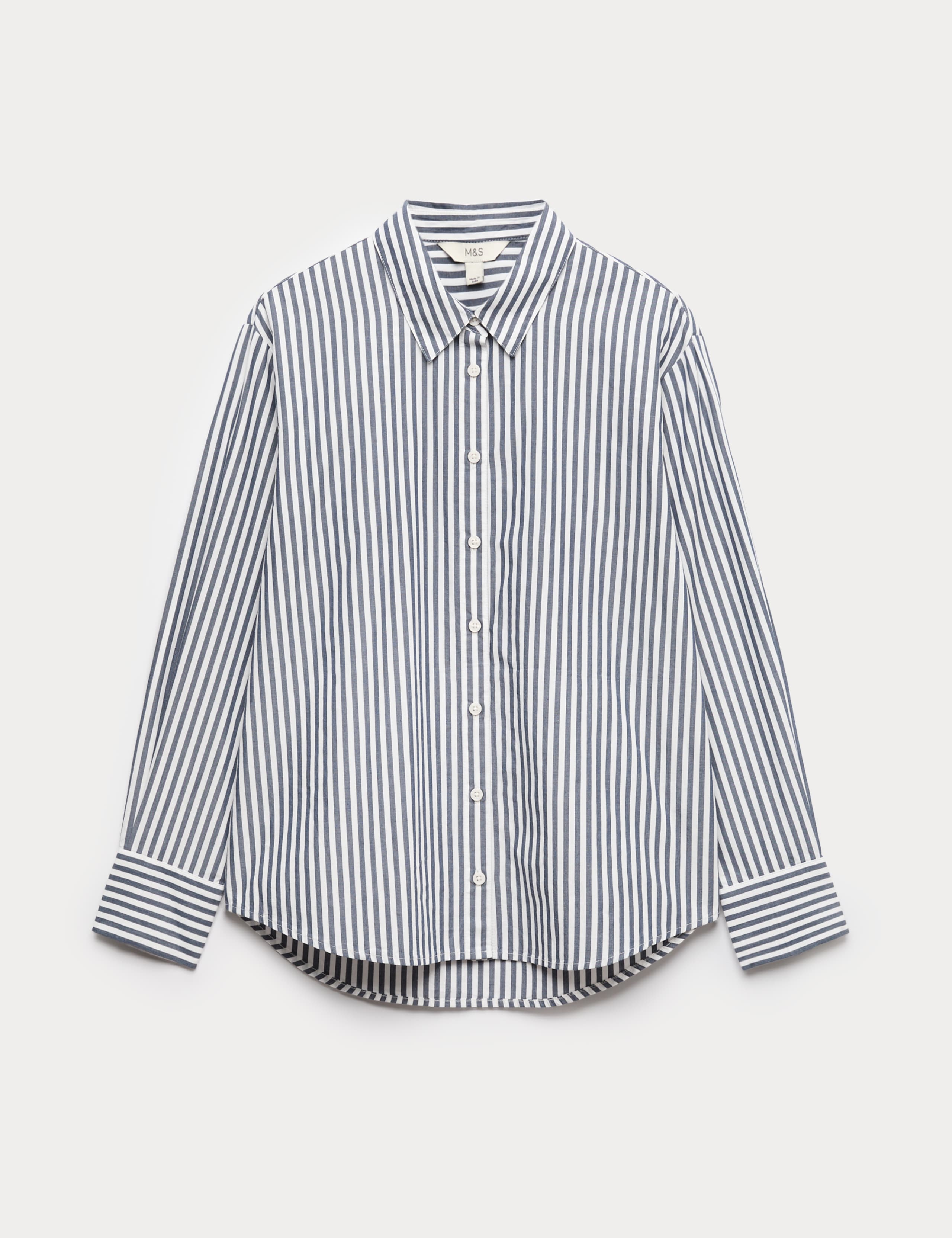 Pure Cotton Striped Collared Shirt 1 of 1