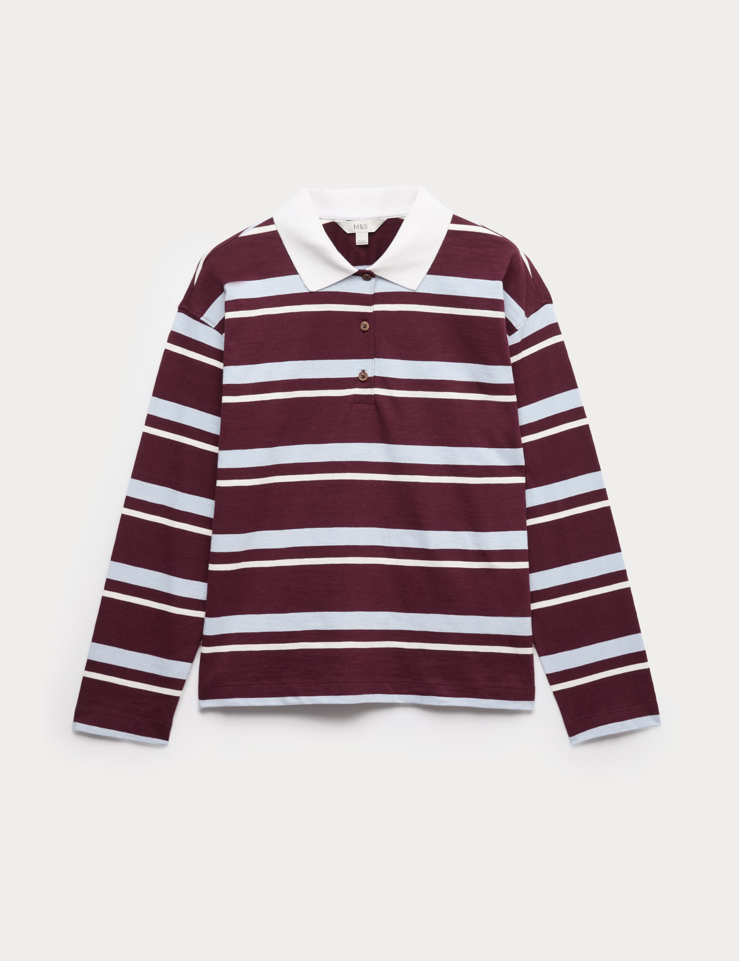 Pure Cotton Striped Long Sleeve Rugby Top 2 of 6
