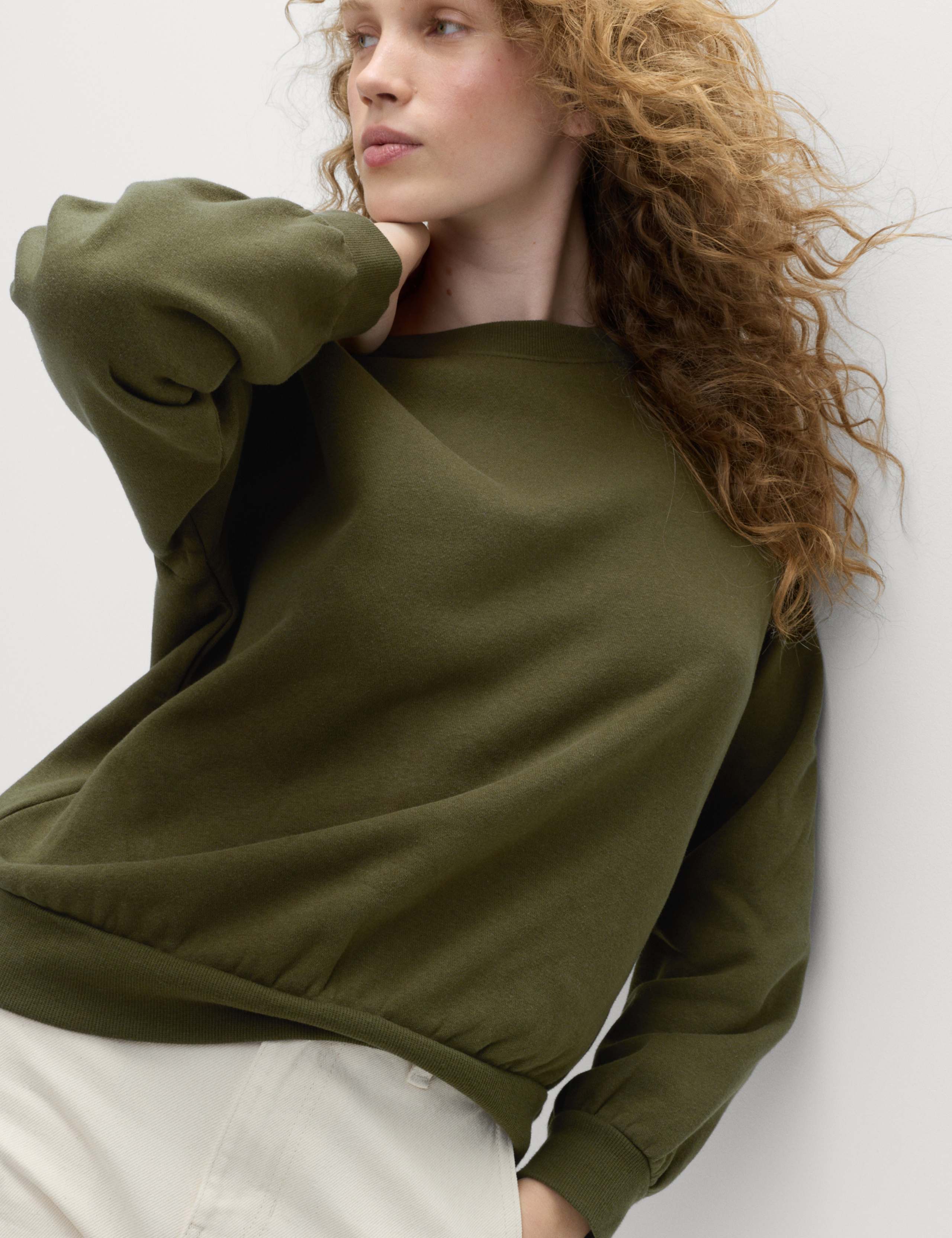 Cotton Rich Crew Neck Sweatshirt 1 of 4