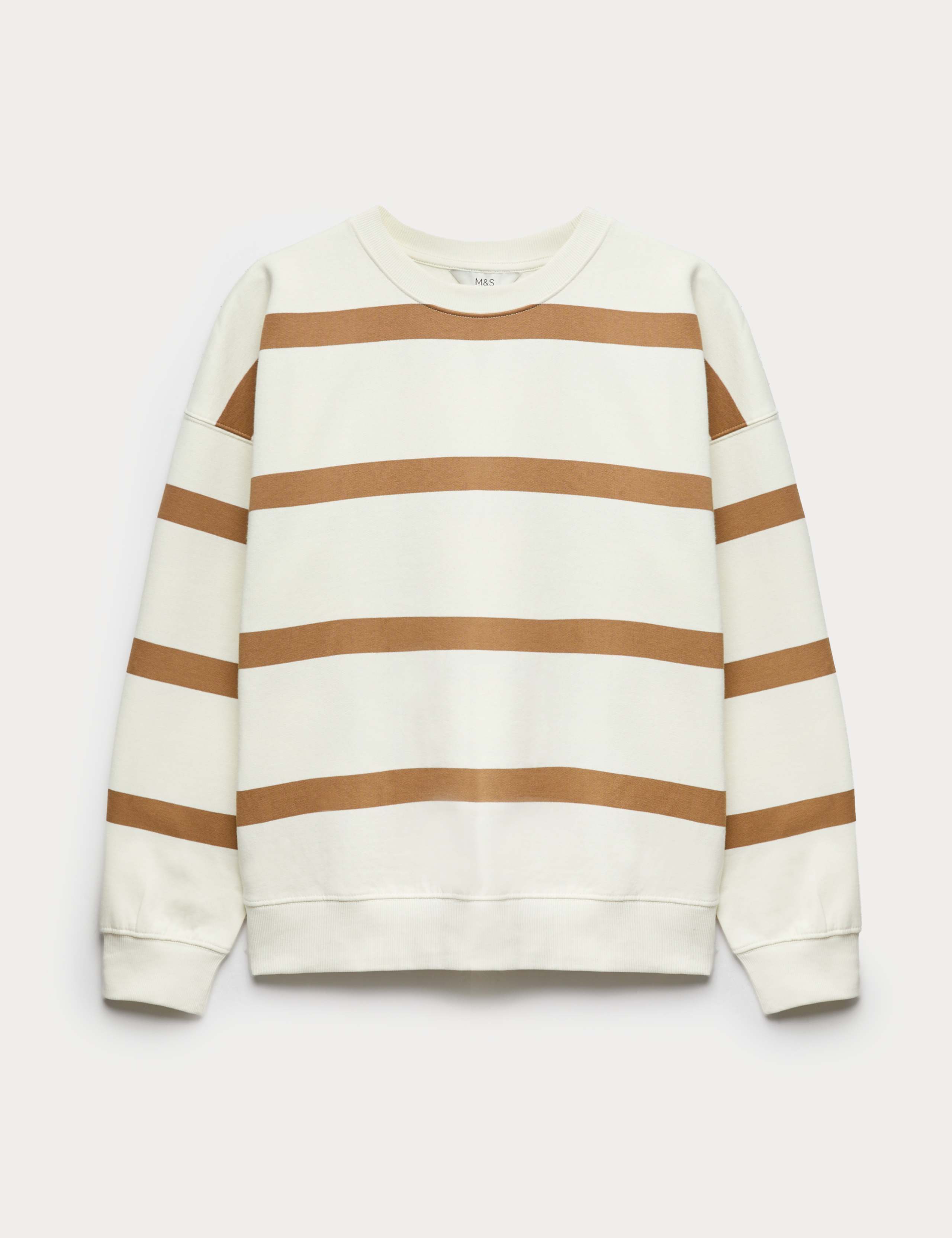 Cotton Rich Striped Long Sleeve Sweatshirt 2 of 6