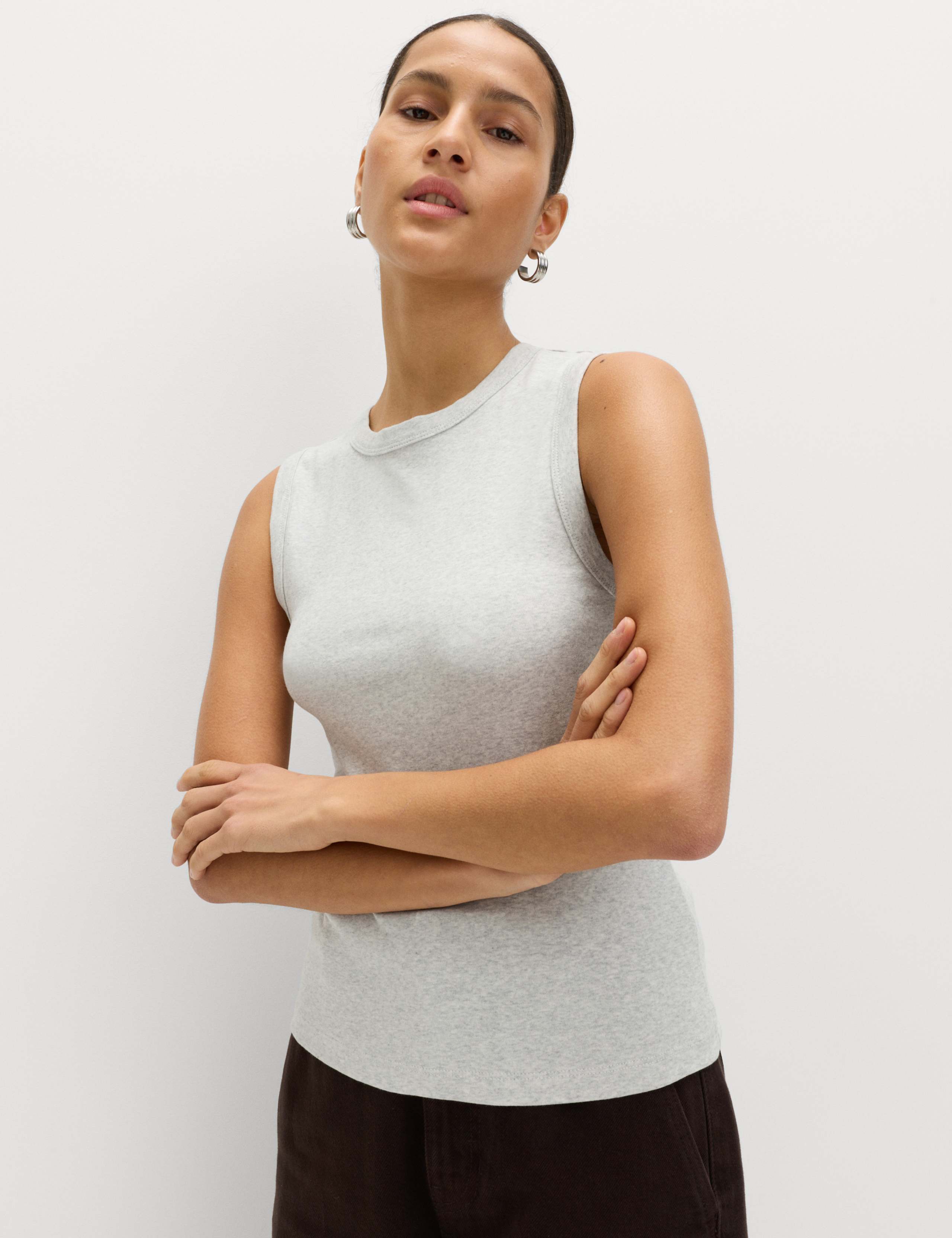 Cotton Rich Premium Slim Fit Tank Top 1 of 4