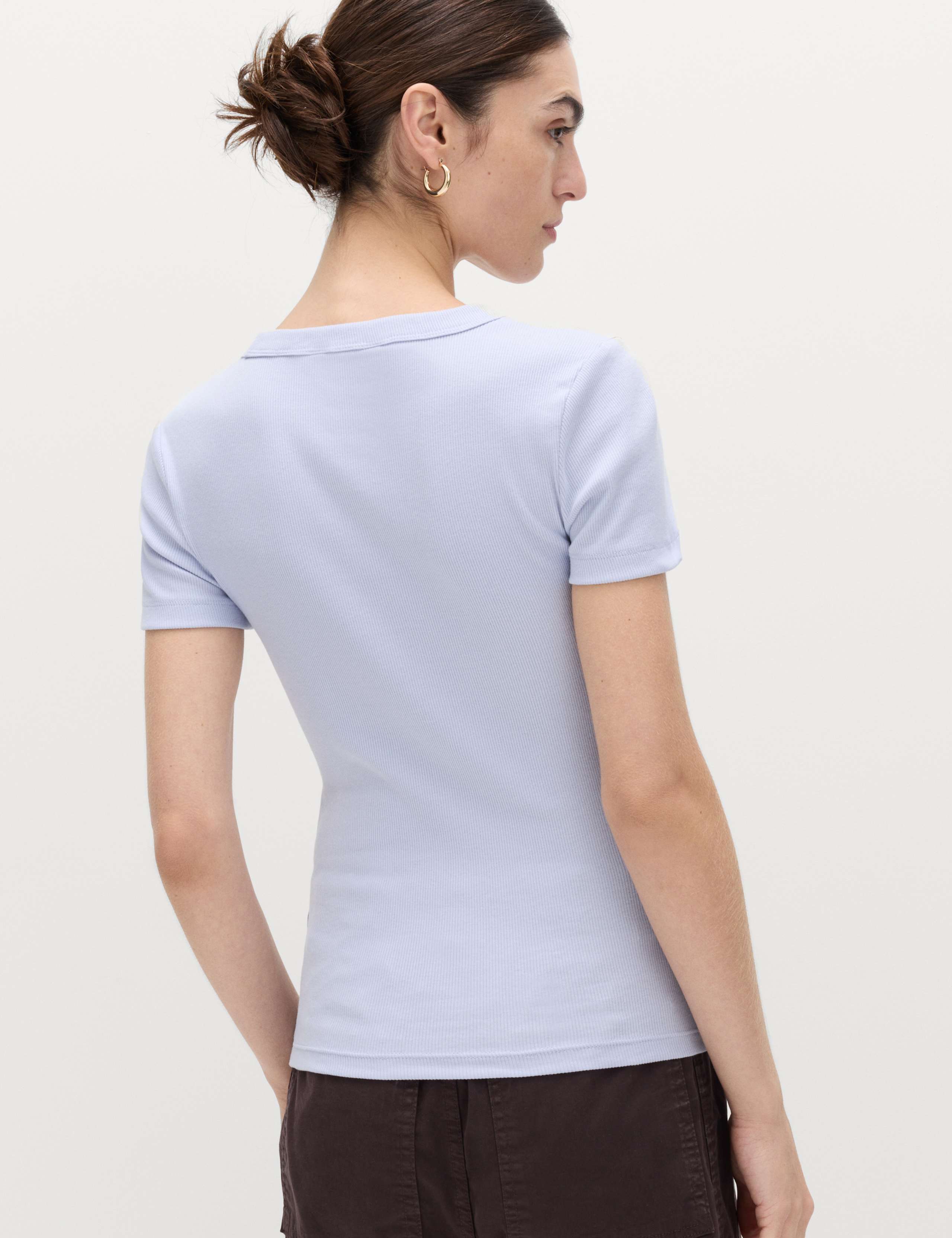 Cotton Rich Ribbed Slim Fit T-Shirt 3 of 4