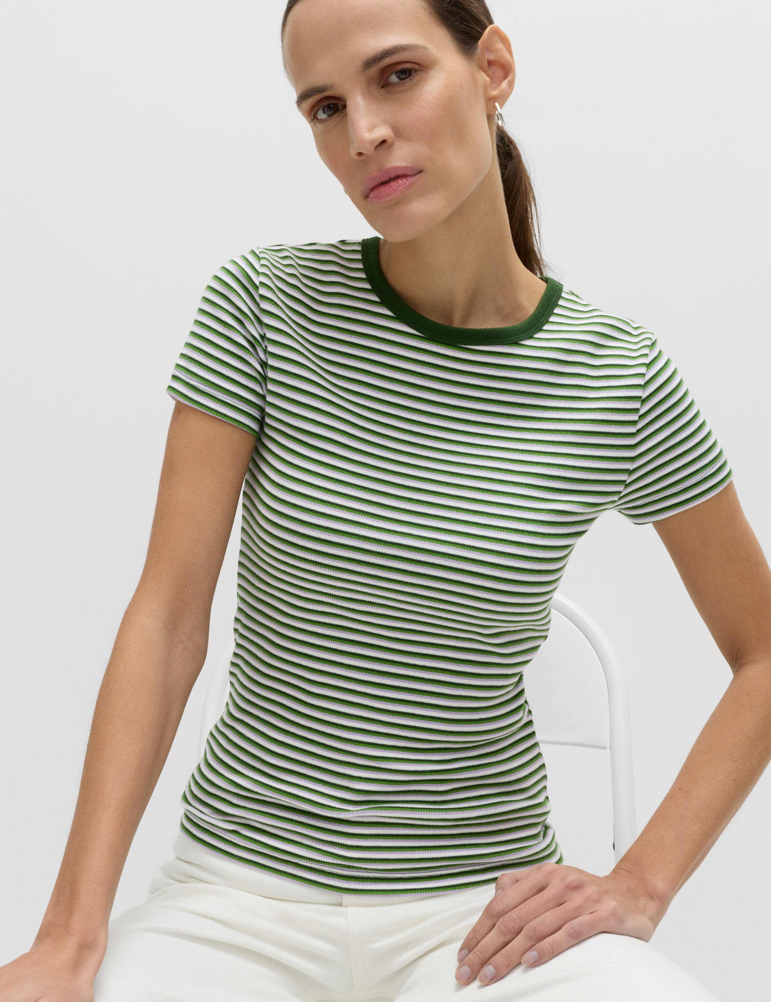 Cotton Rich Ribbed Slim Fit T-Shirt 1 of 4