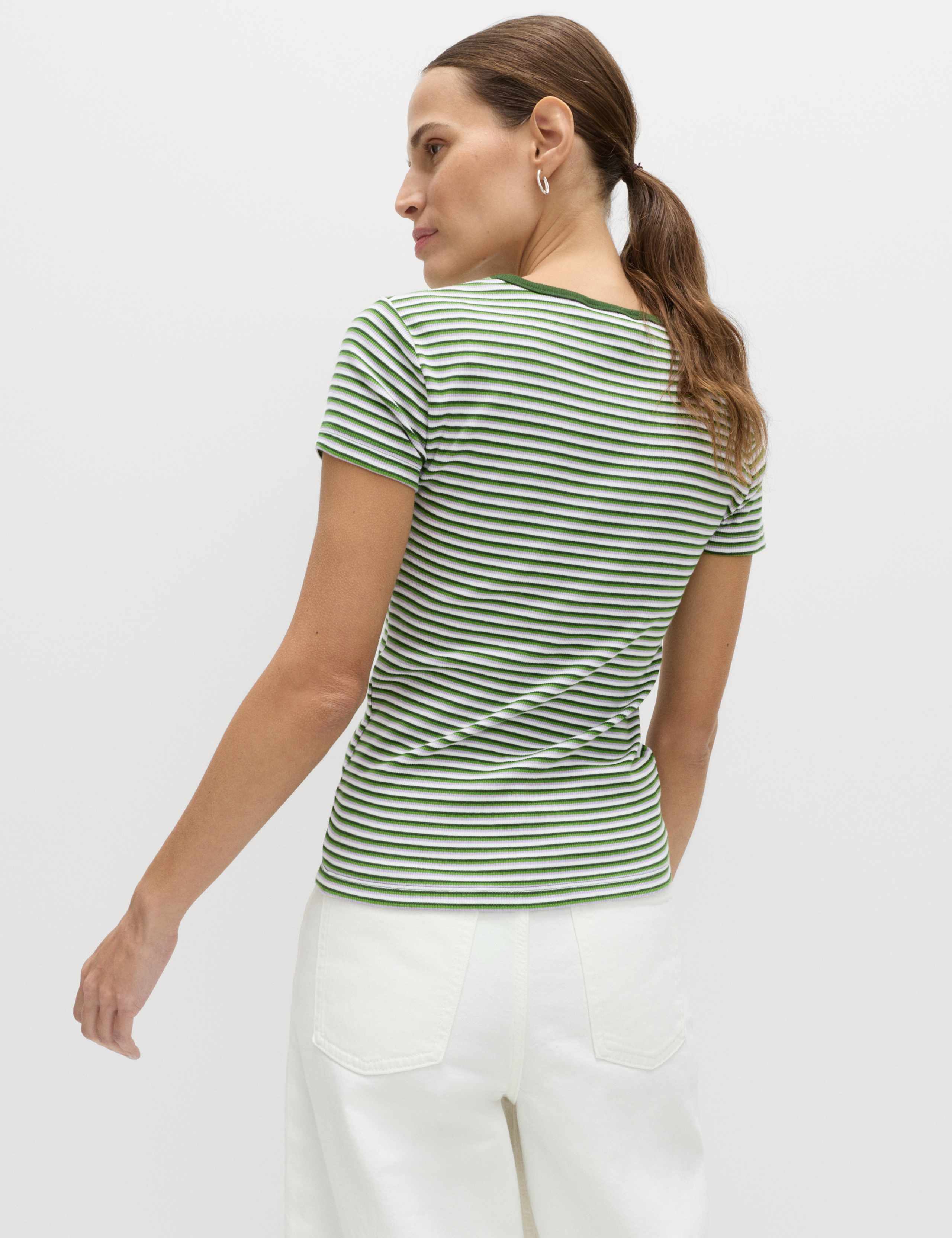 Cotton Rich Ribbed Slim Fit T-Shirt 4 of 4