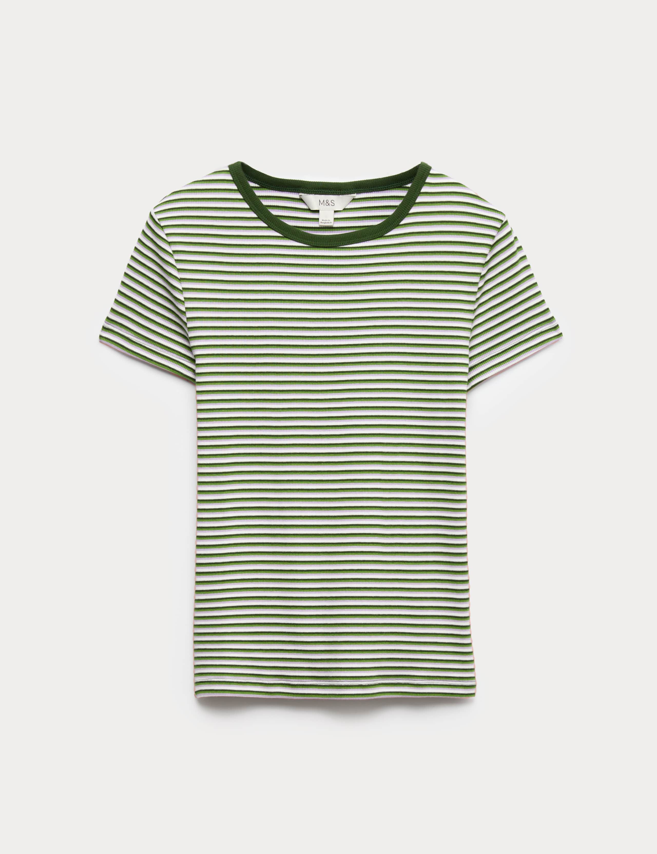Cotton Rich Ribbed Slim Fit T-Shirt 2 of 4