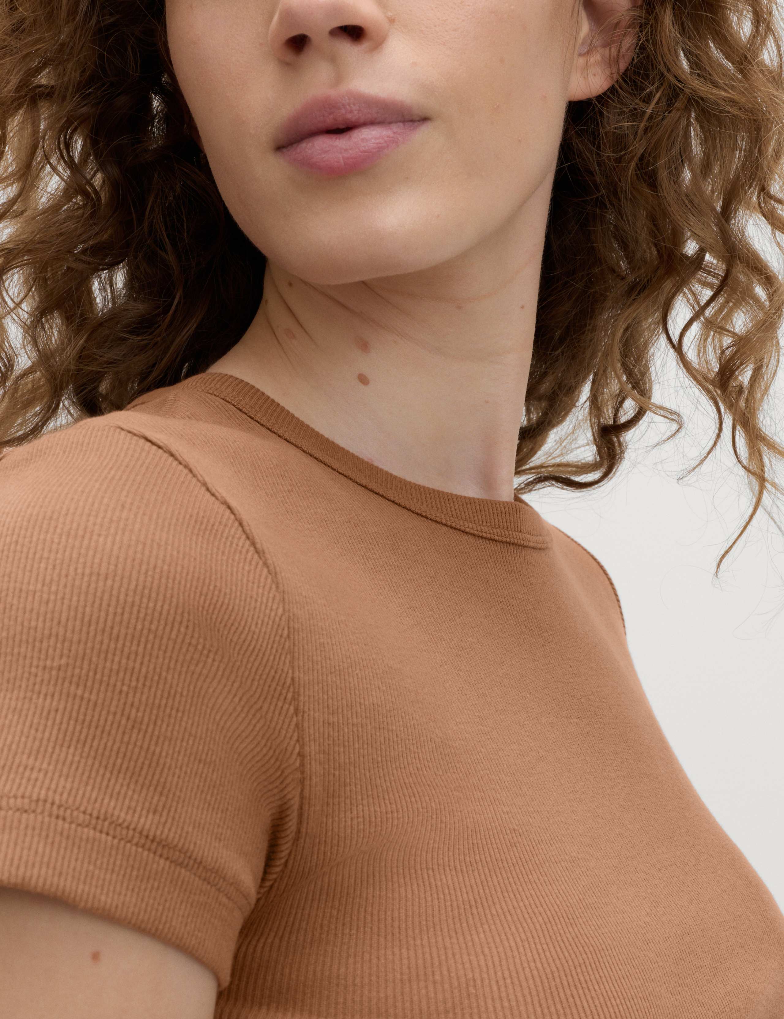 Cotton Rich Ribbed Slim Fit T-Shirt 4 of 5