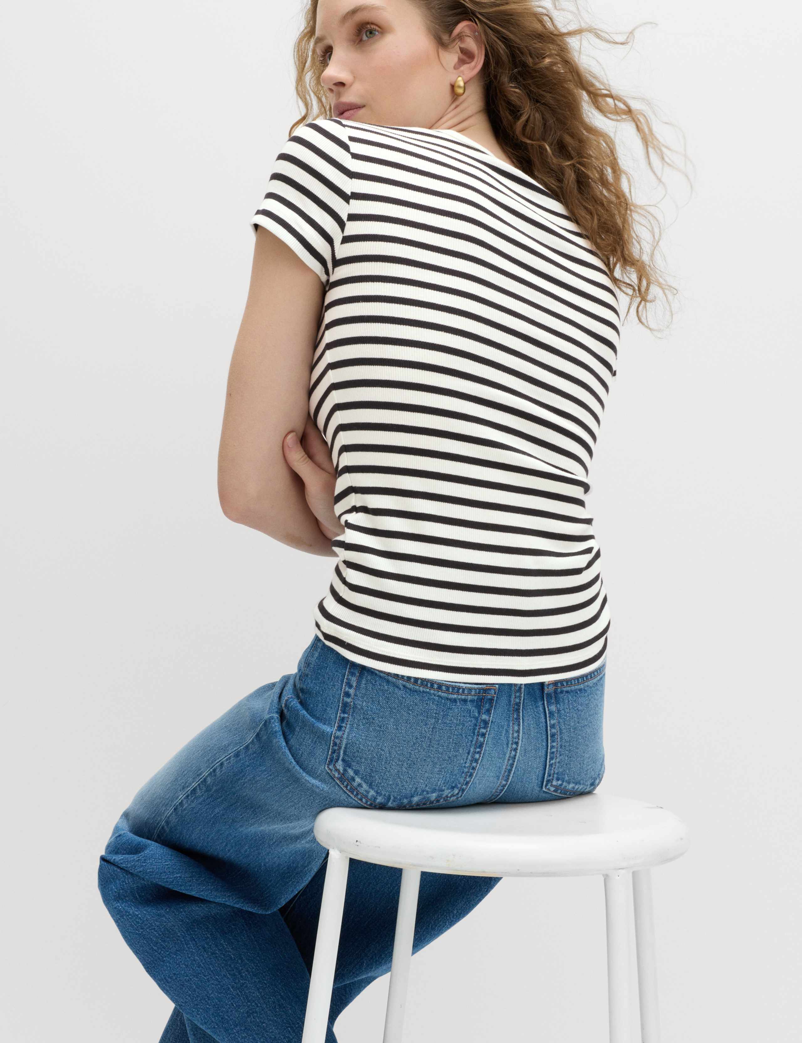 Cotton Rich Ribbed Slim Fit T-Shirt 4 of 5