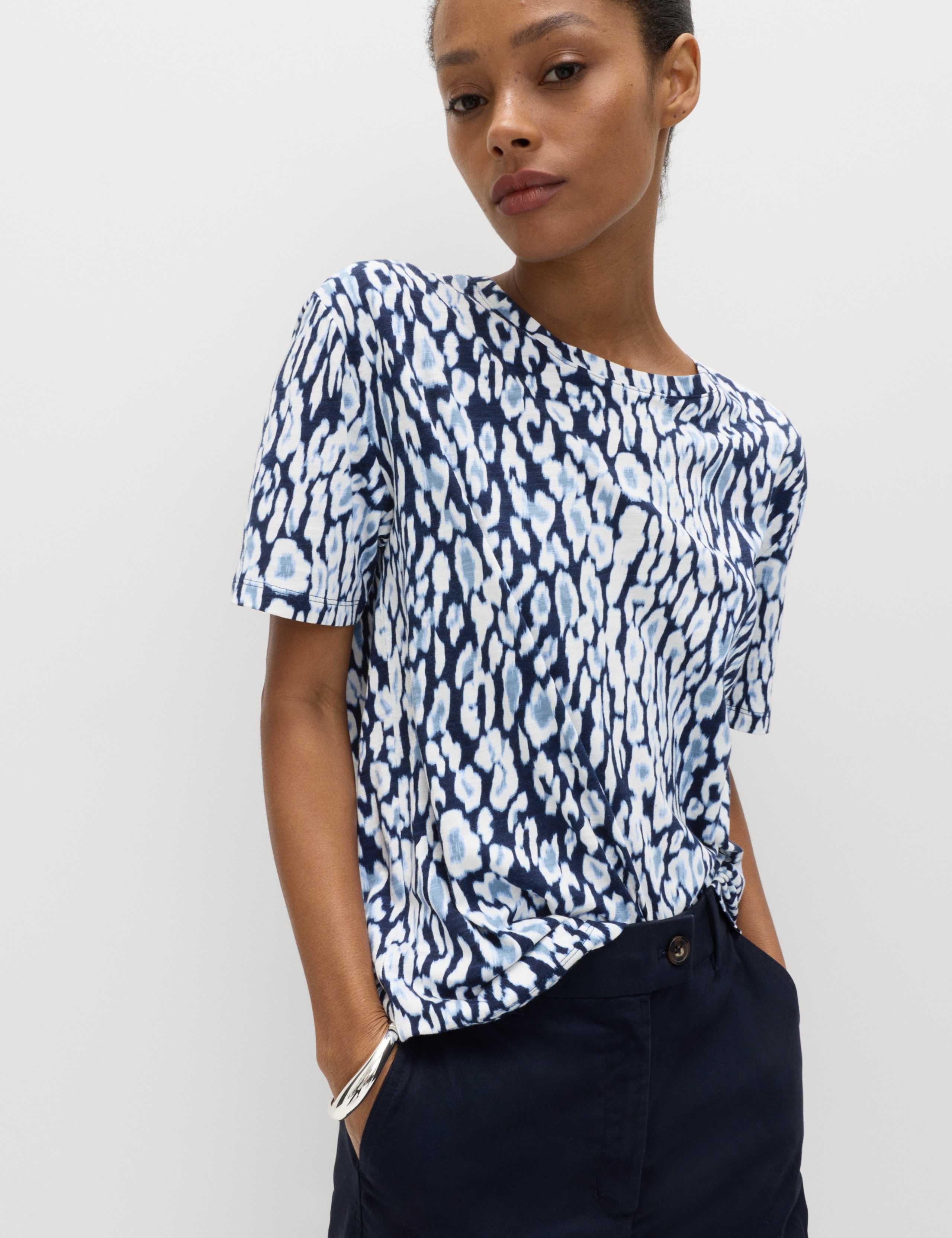 Cotton Modal Blend Printed T-Shirt 1 of 4