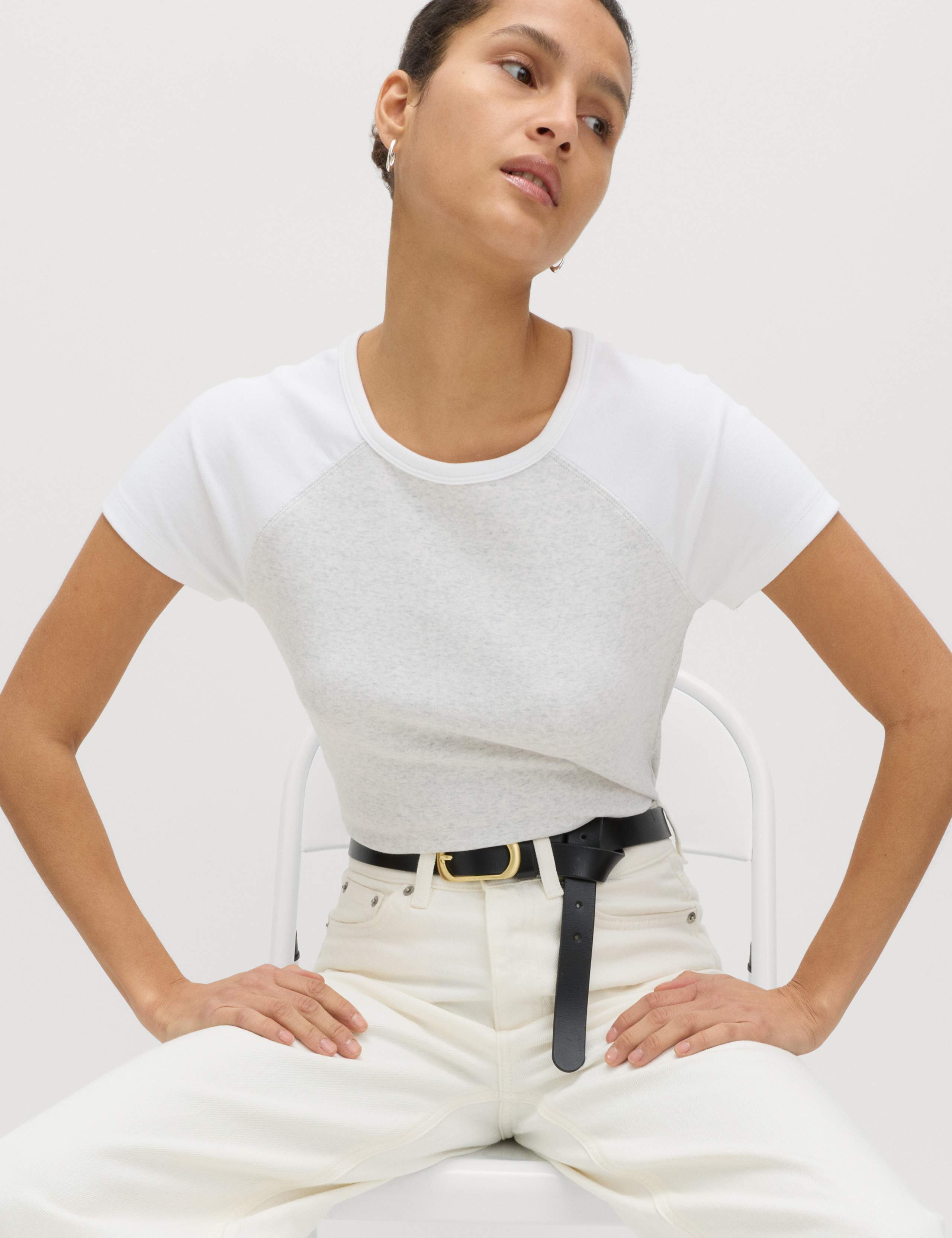 Cotton Rich Short Raglan Sleeve T-Shirt 1 of 5