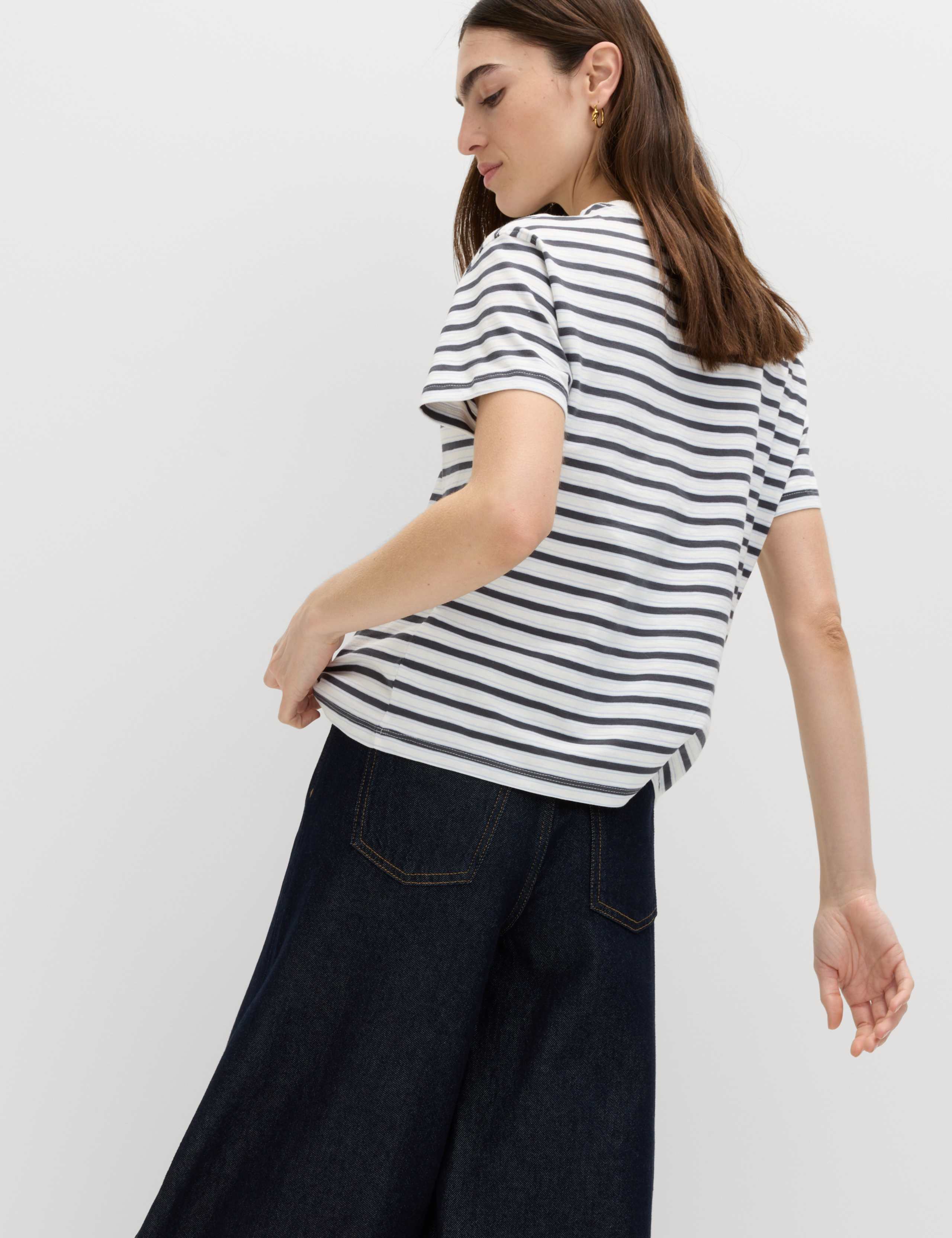 Pure Slub Cotton Striped T-Shirt 4 of 4
