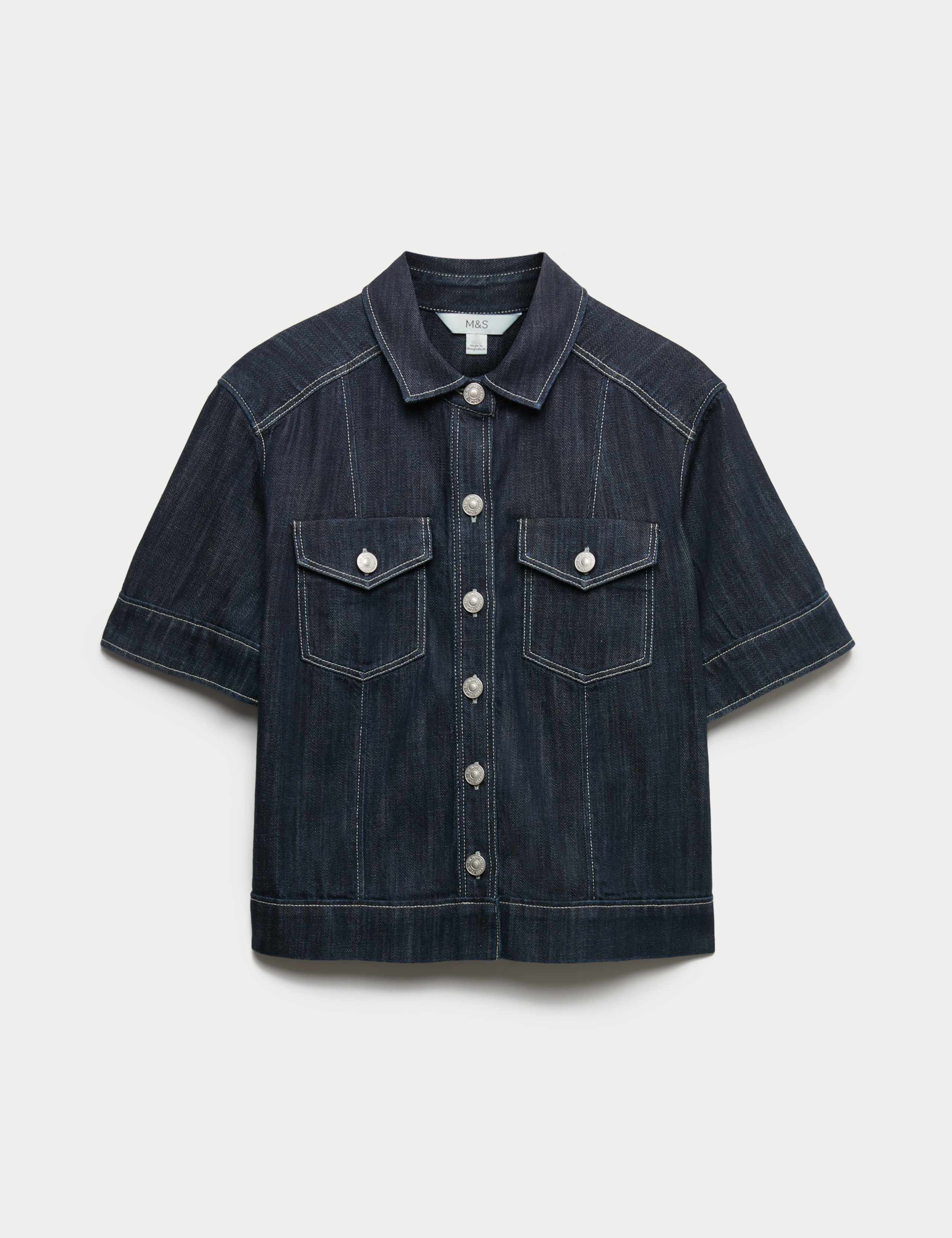 Cotton Rich Denim Utility Short Sleeve Shirt 1 of 1