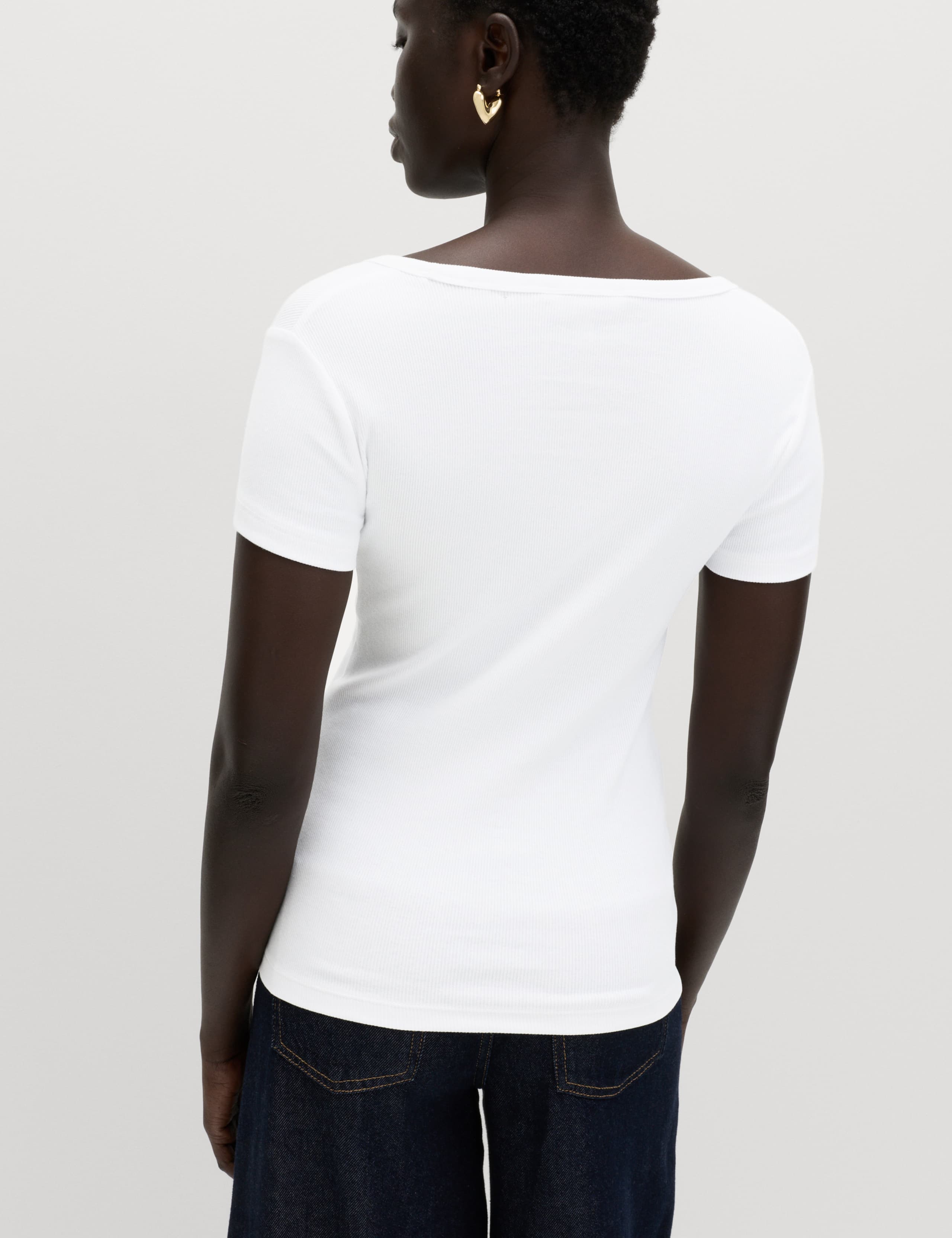 Cotton Rich Scoop Neck Slim Fit T-Shirt 5 of 5