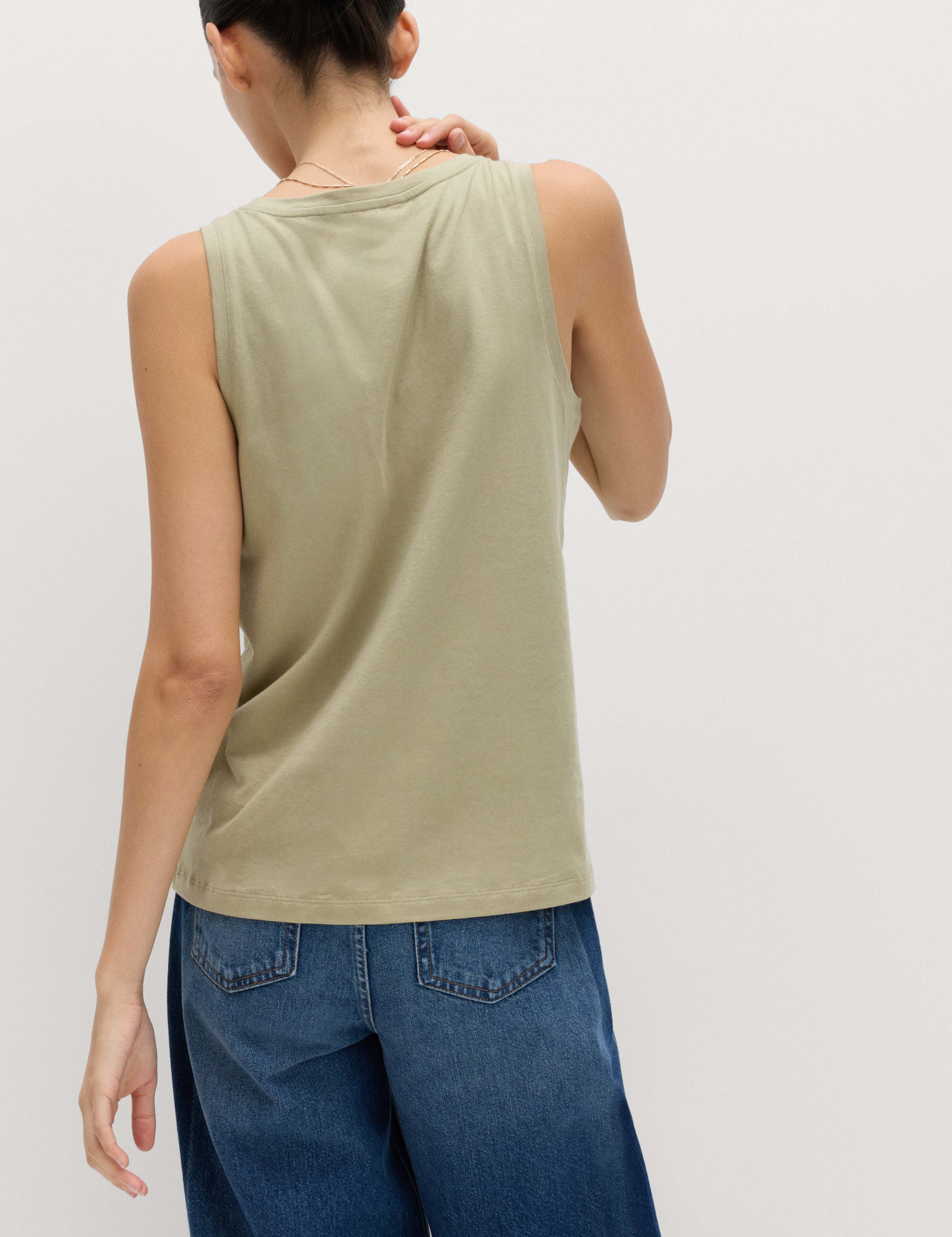 3 Pack Pure Cotton Vest Tops 4 of 5