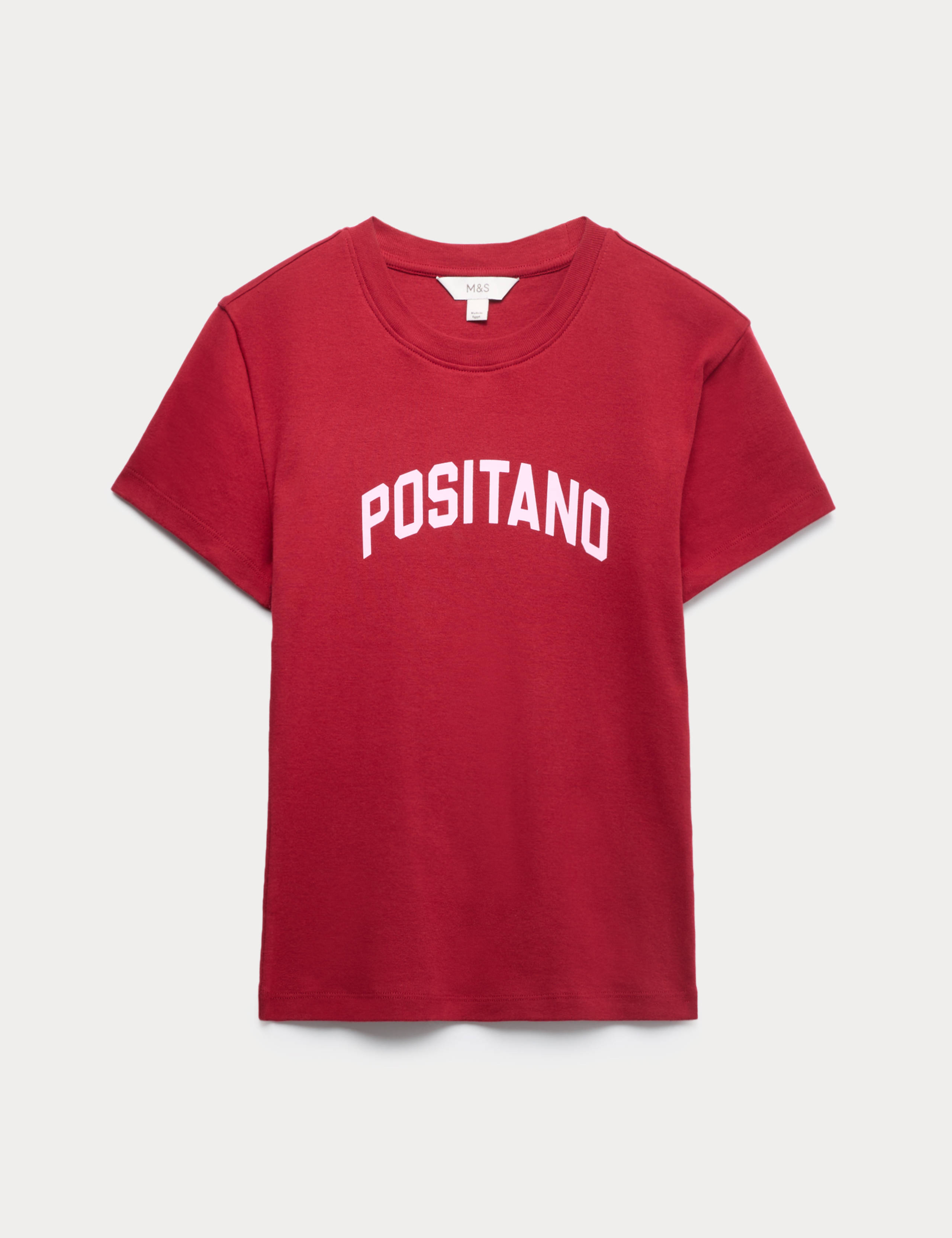 Pure Cotton Slogan Slim Fit T-Shirt 1 of 1