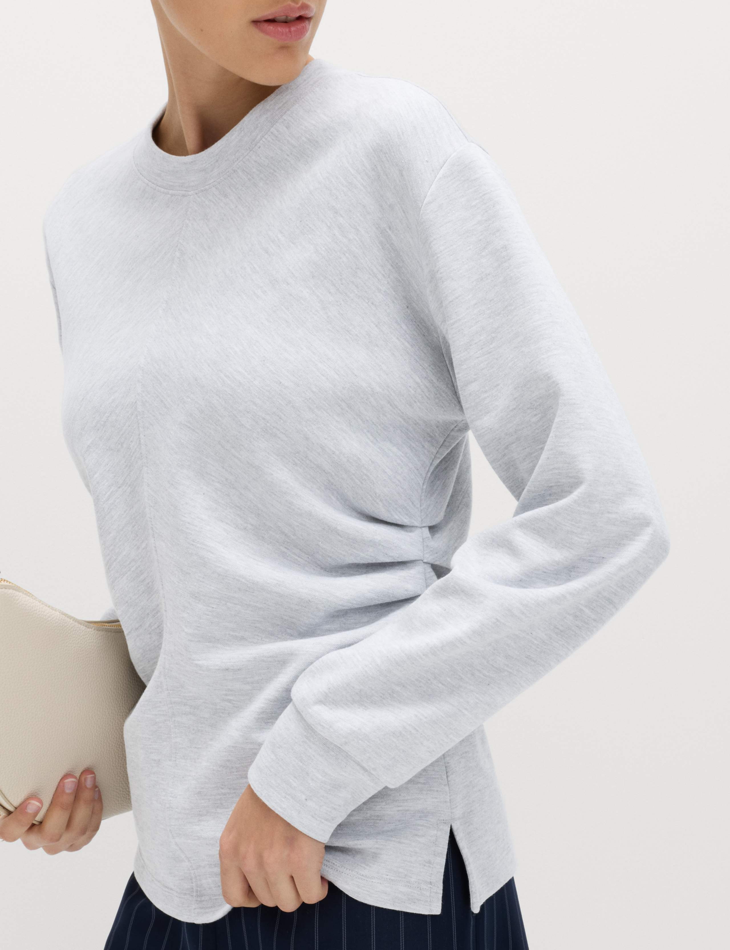 Cotton Blend Waisted Sweatshirt 3 of 5