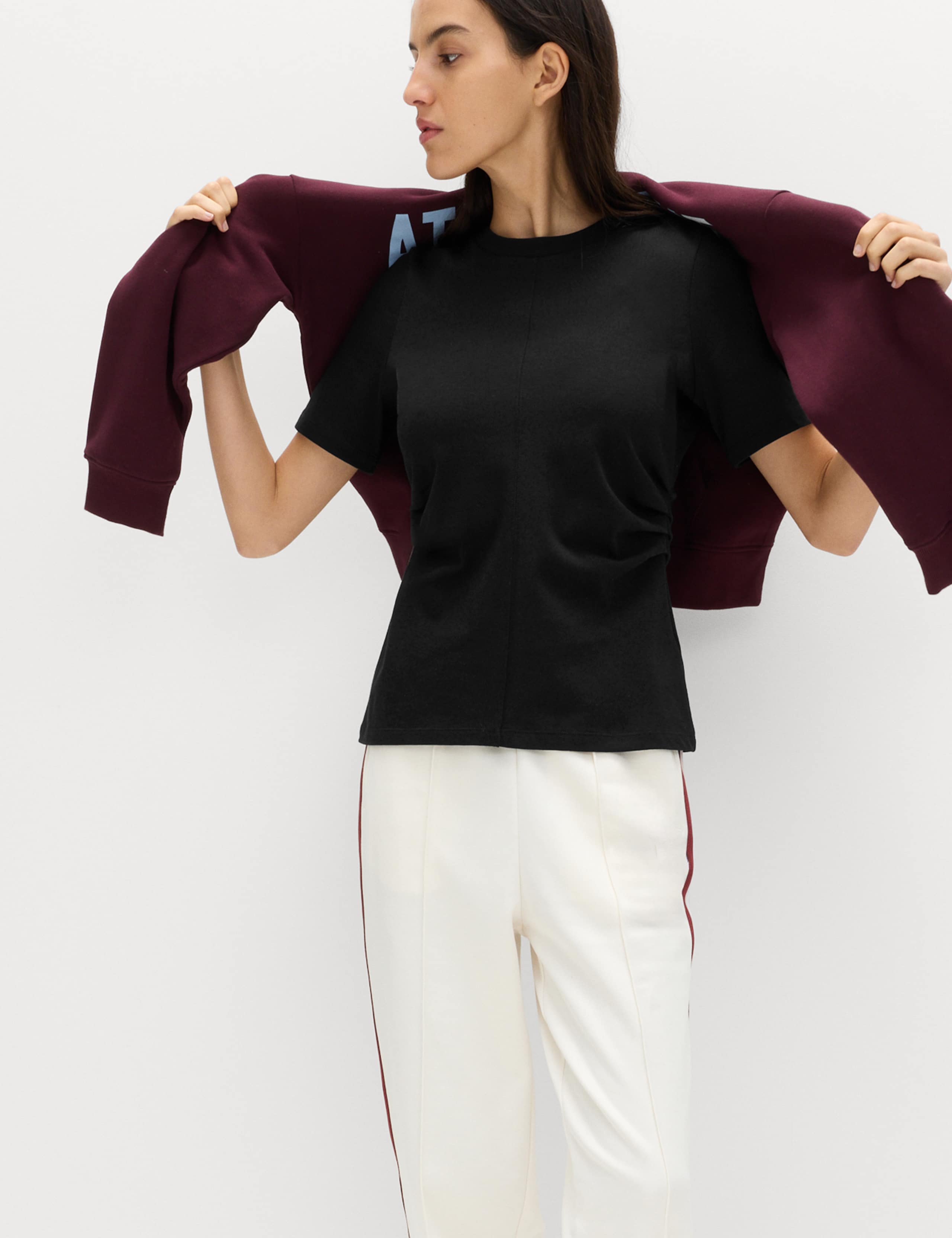 Pure Cotton Waisted T-Shirt 1 of 5