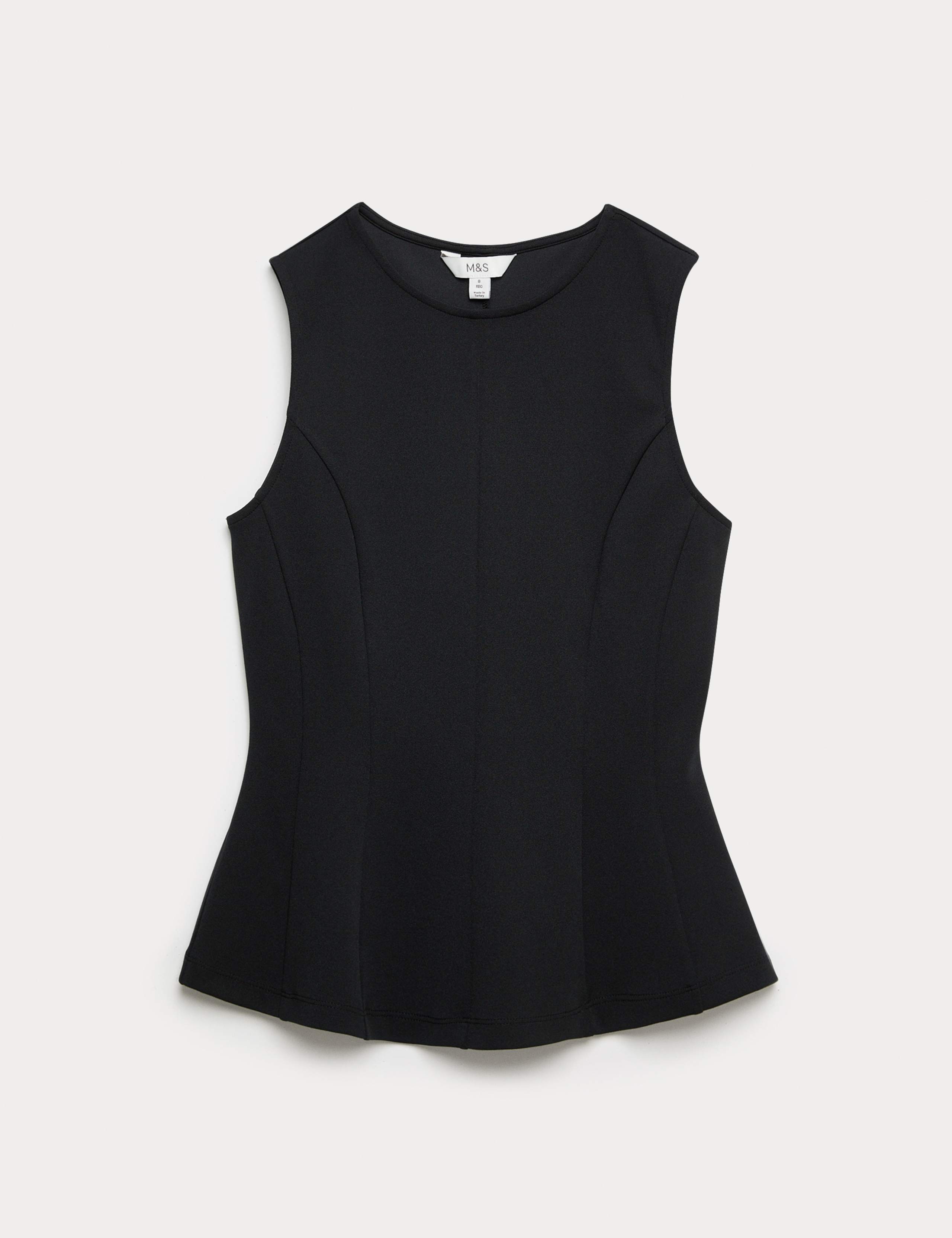 Fitted Sleeveless Peplum Top 2 of 8