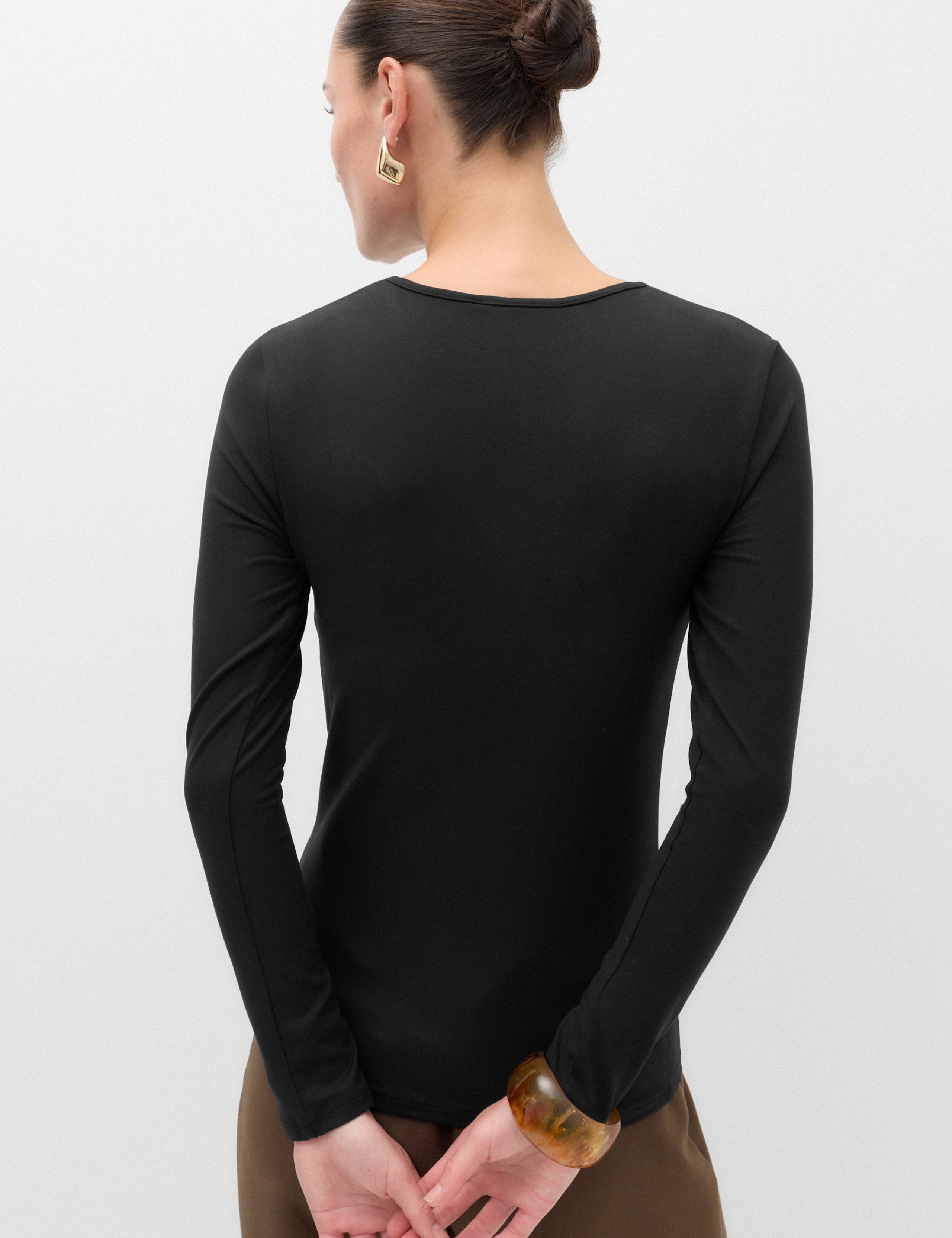 Long Sleeve Cosy Keyhole Top 4 of 5