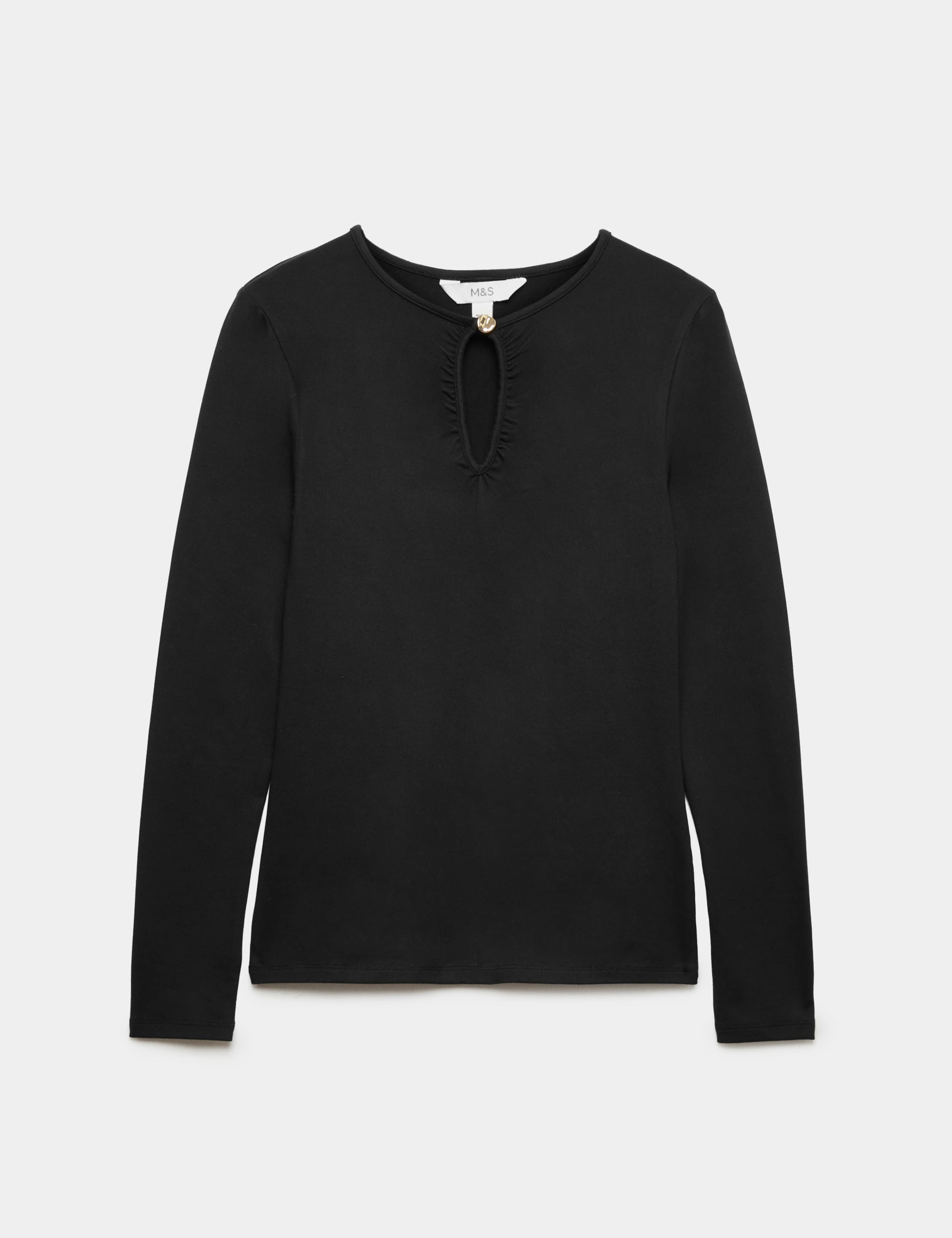 Long Sleeve Cosy Keyhole Top 2 of 5