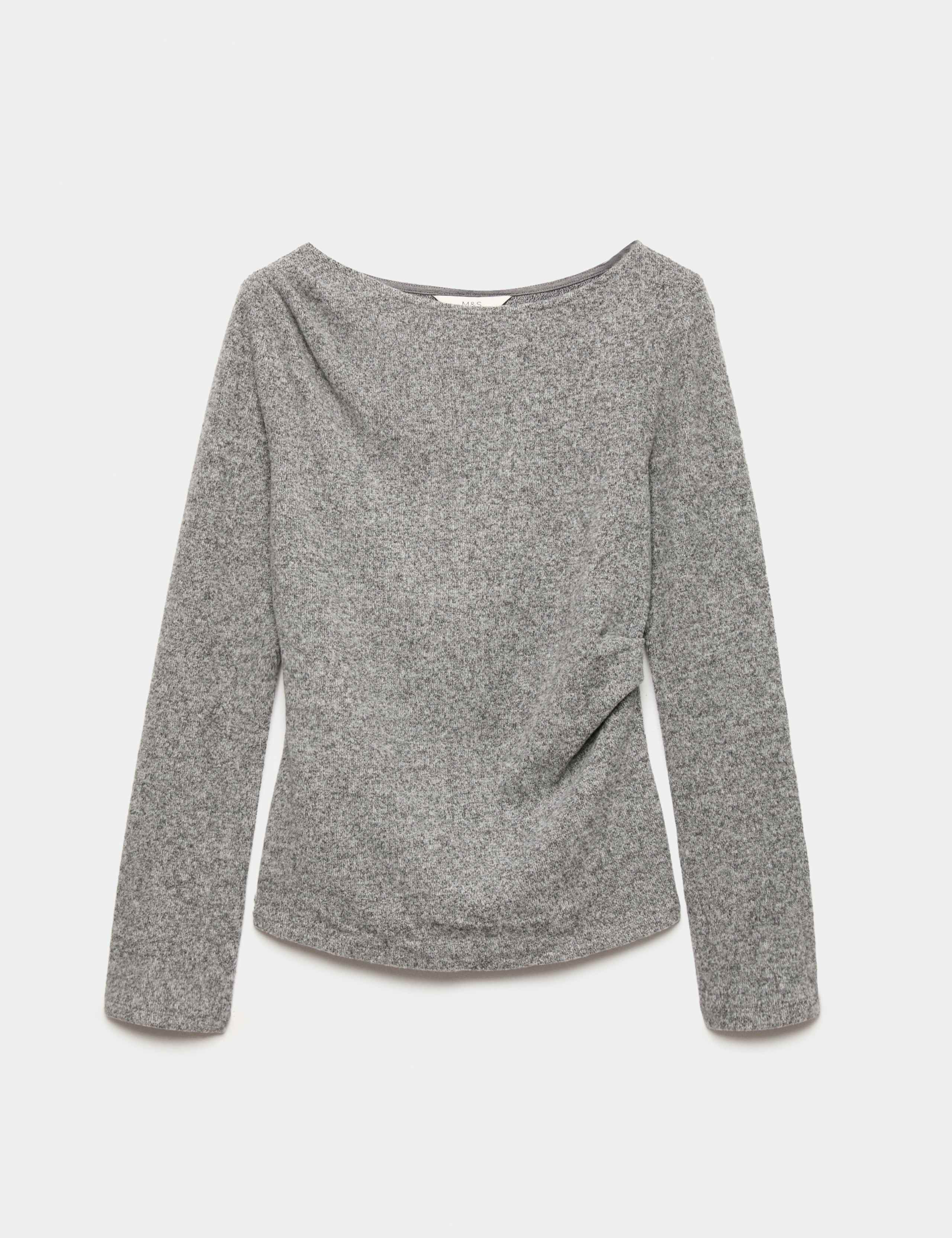 Textured Regular Fit Off The Shoulder Top 2 of 6