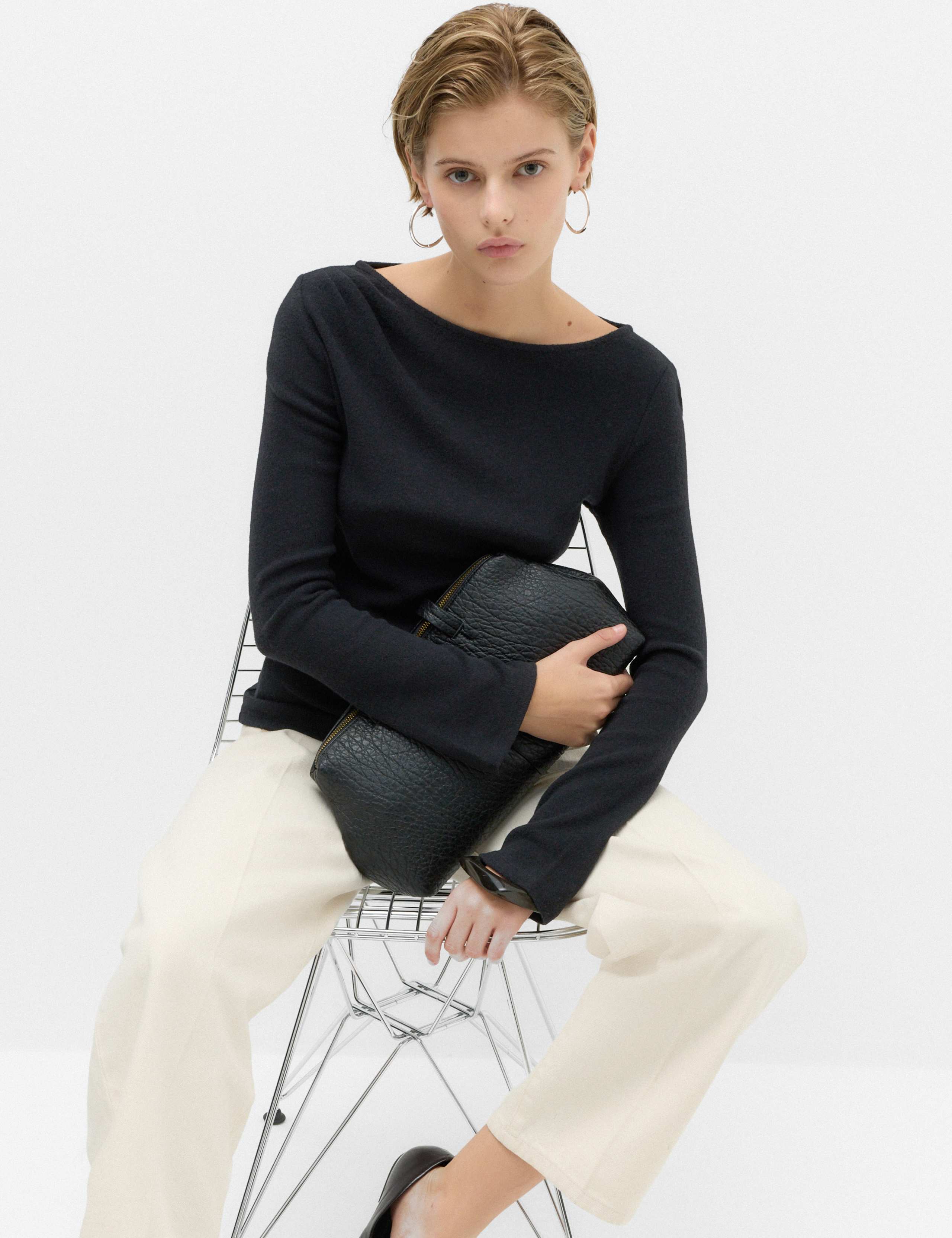 Textured Regular Fit Off The Shoulder Top 5 of 5