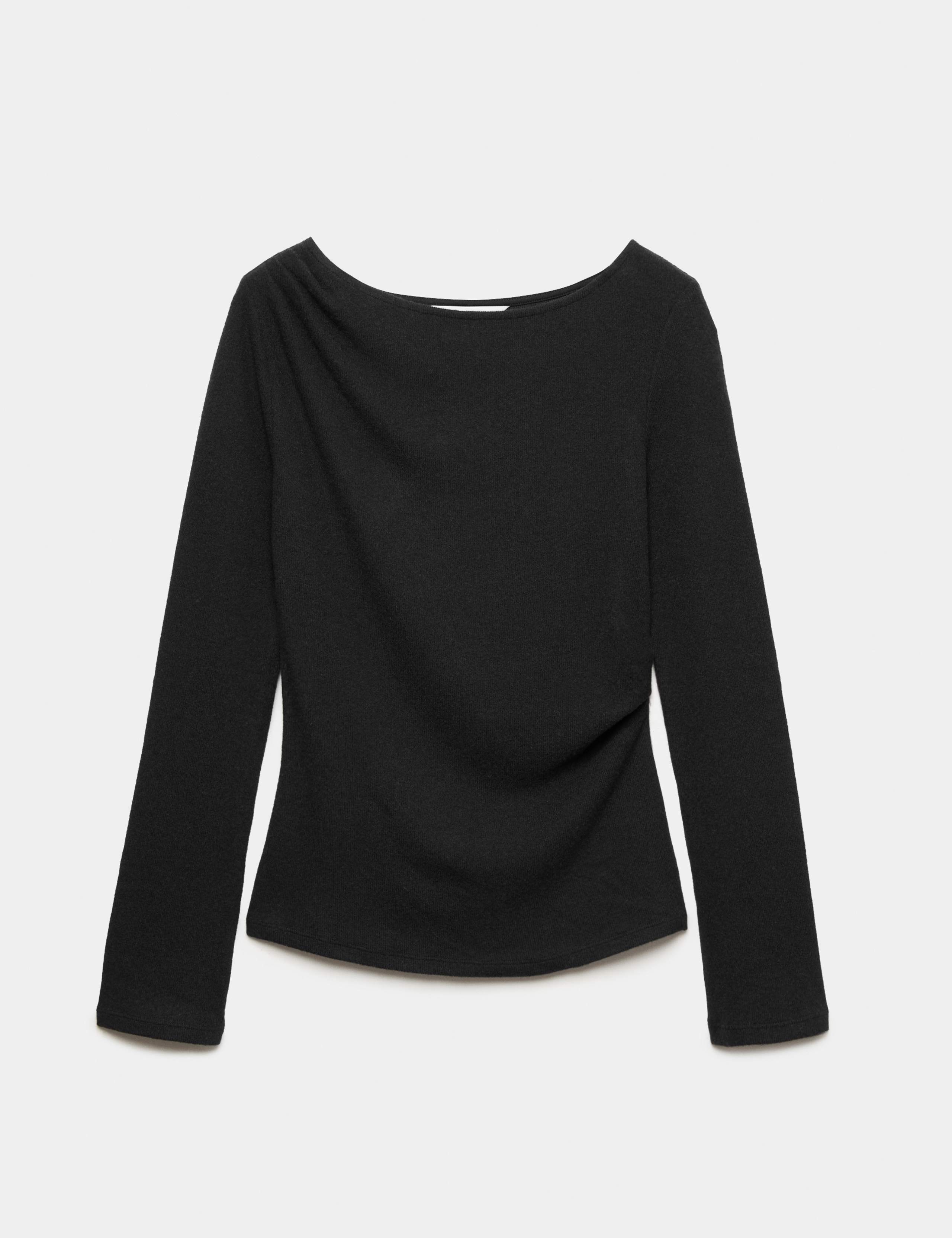 Textured Regular Fit Off The Shoulder Top 2 of 5