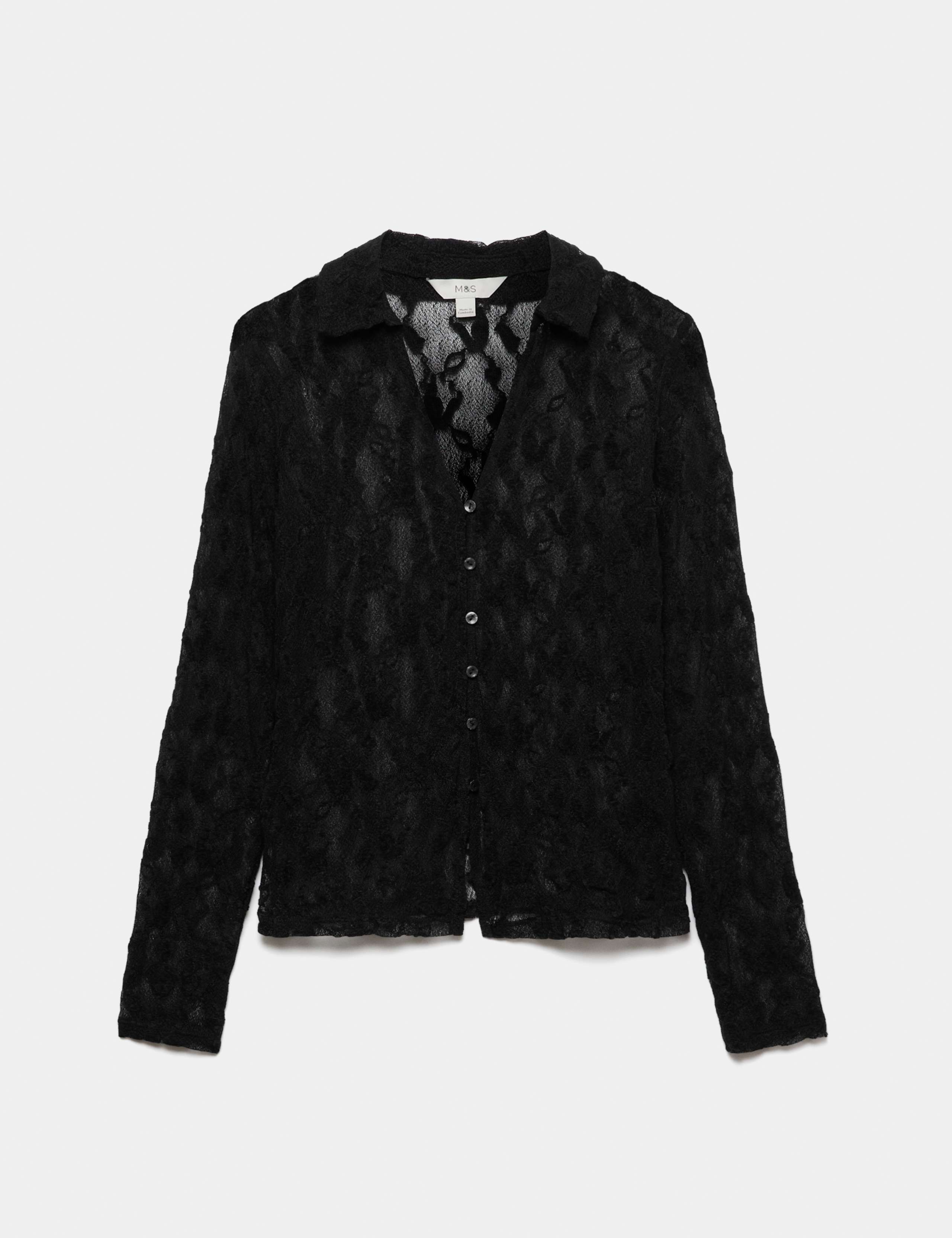 Flocked Button Through Shirt 2 of 5
