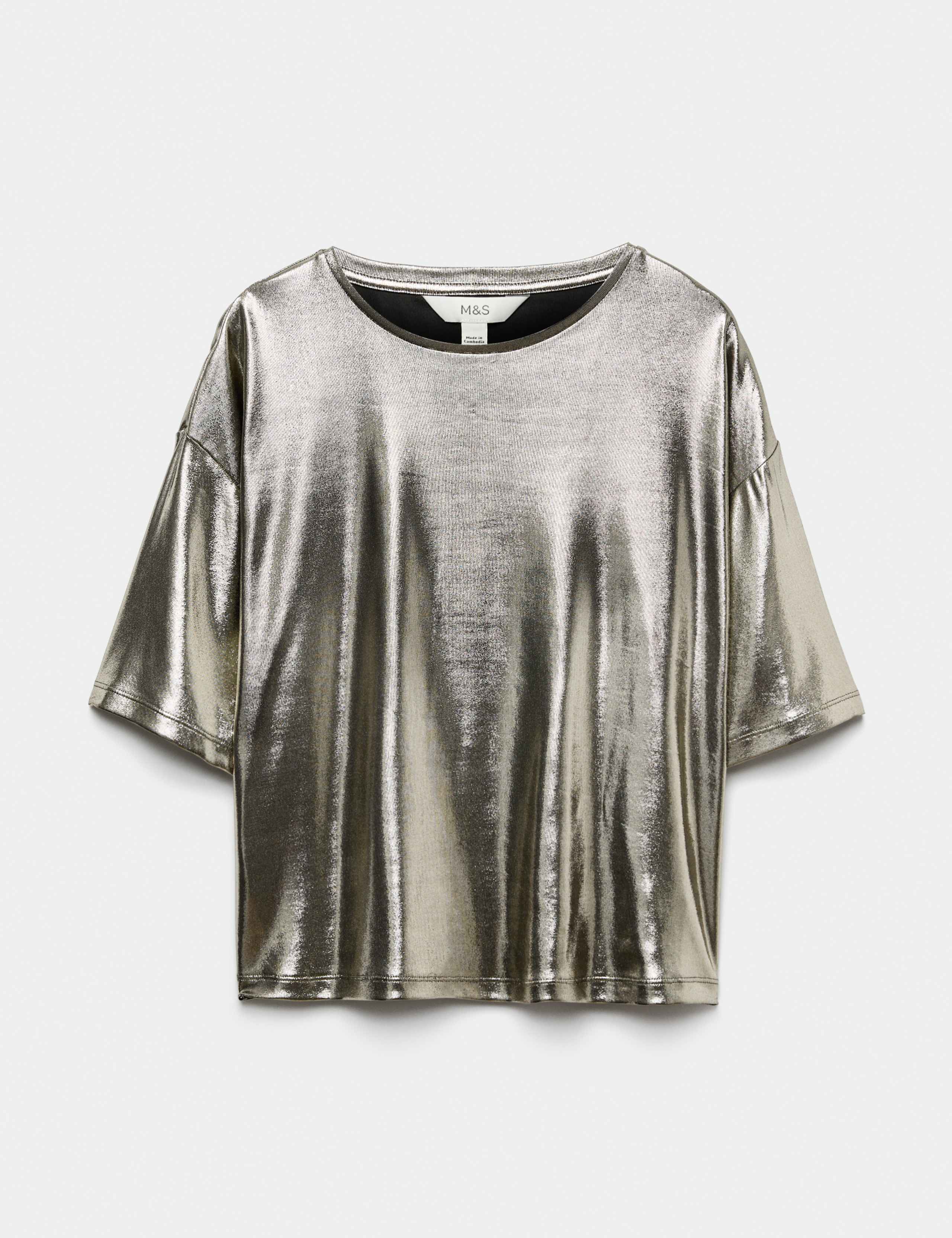 Metallic Relaxed T-Shirt 2 of 6