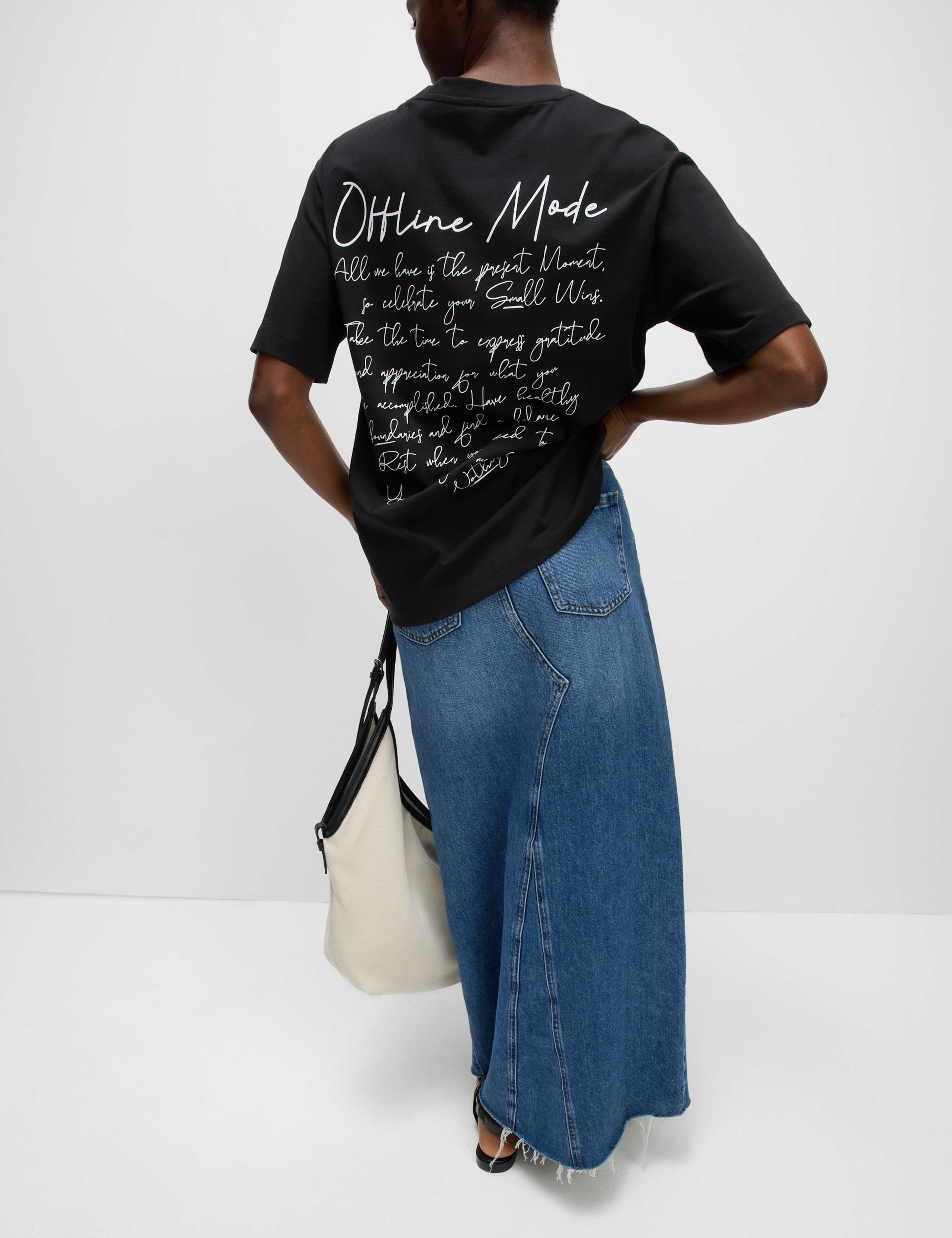 Pure Cotton Printed Oversized Graphic T-Shirt 1 of 6