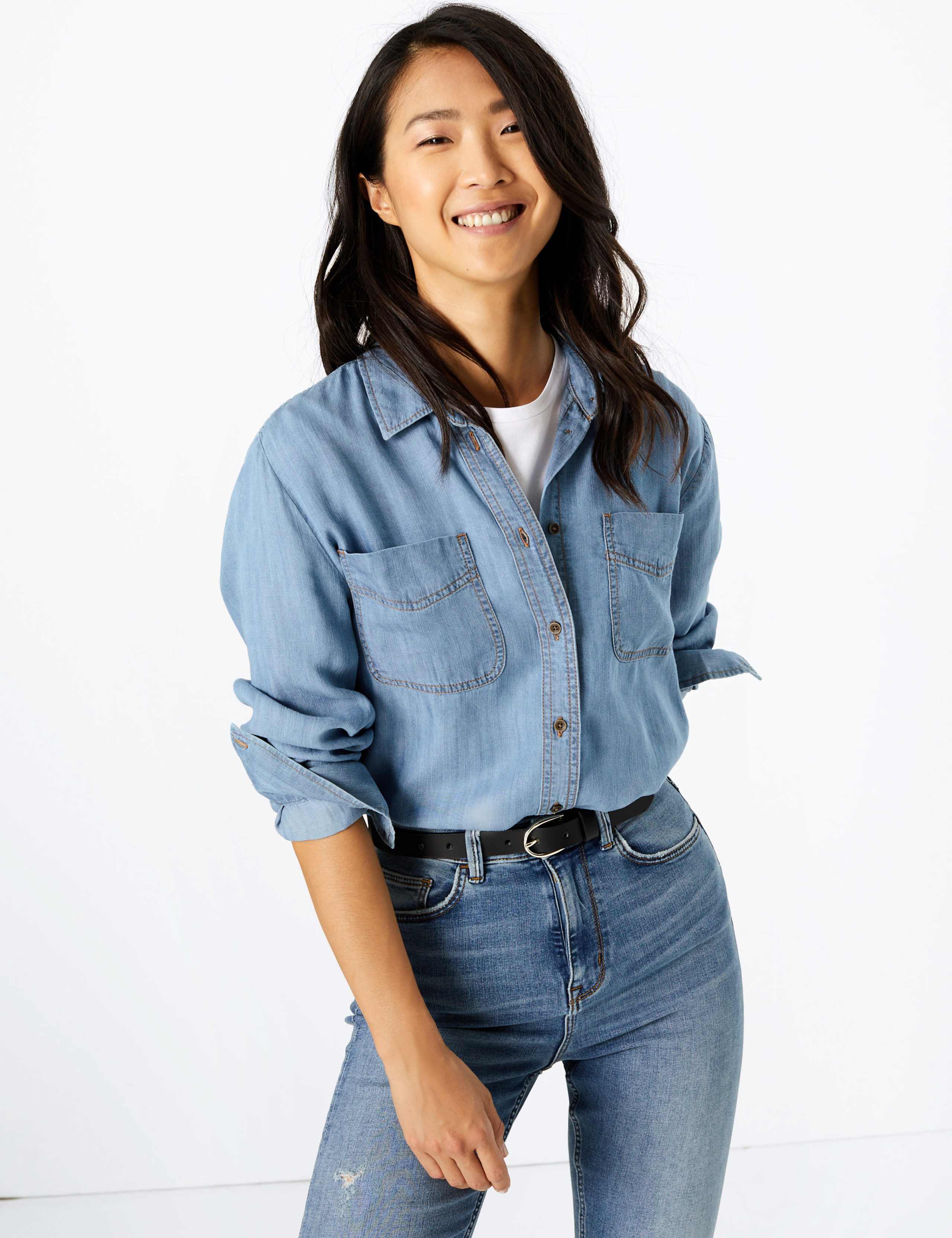 Tencel ™ Denim Patch Pocket Shirt 1 of 4