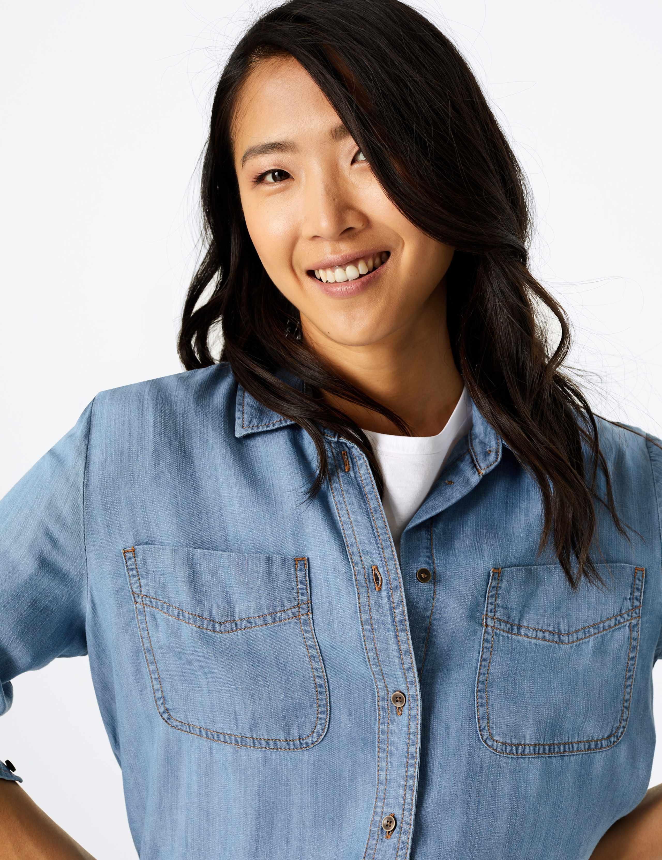 Tencel ™ Denim Patch Pocket Shirt 3 of 4