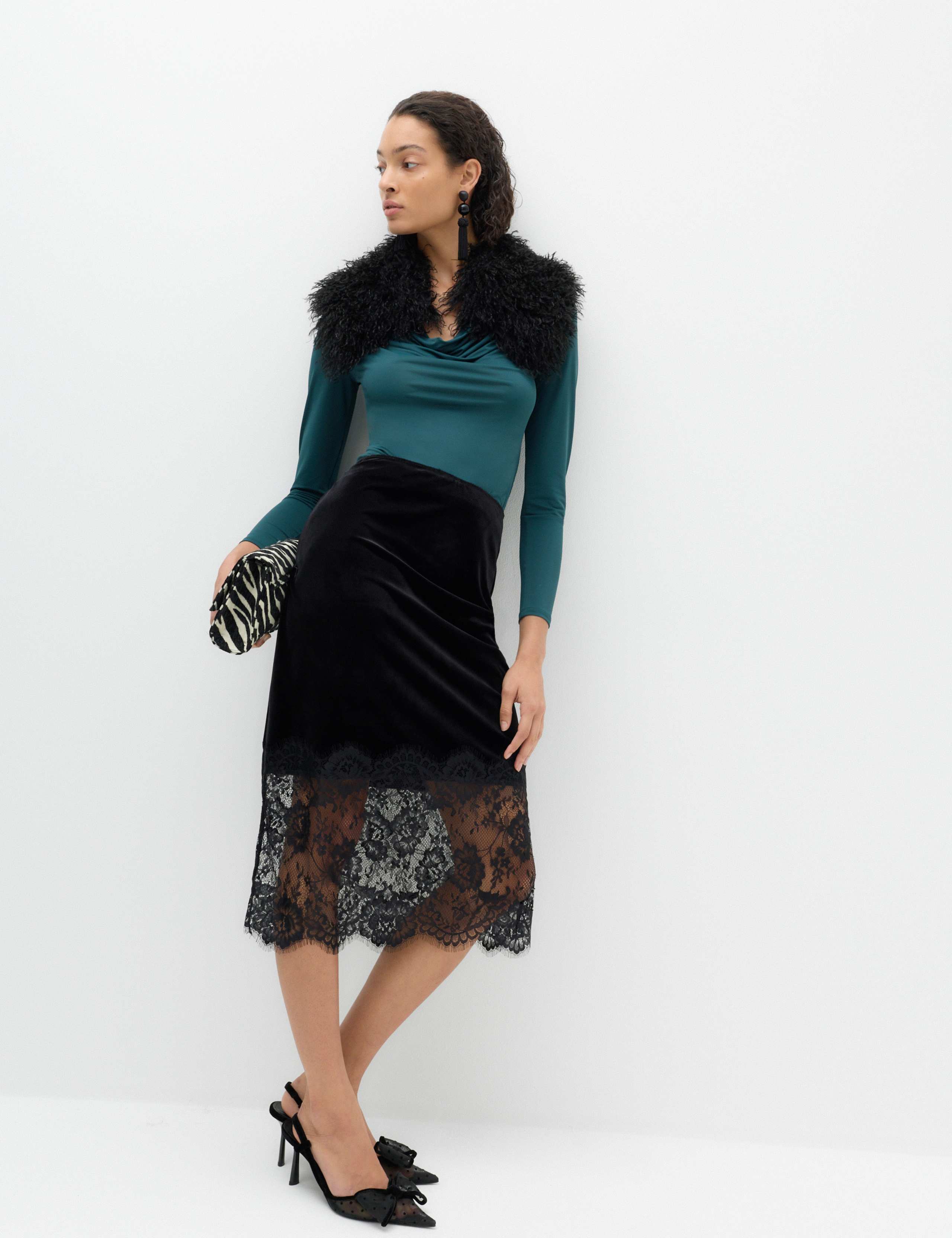 Cowl Neck Long Sleeve Drape Top 4 of 6
